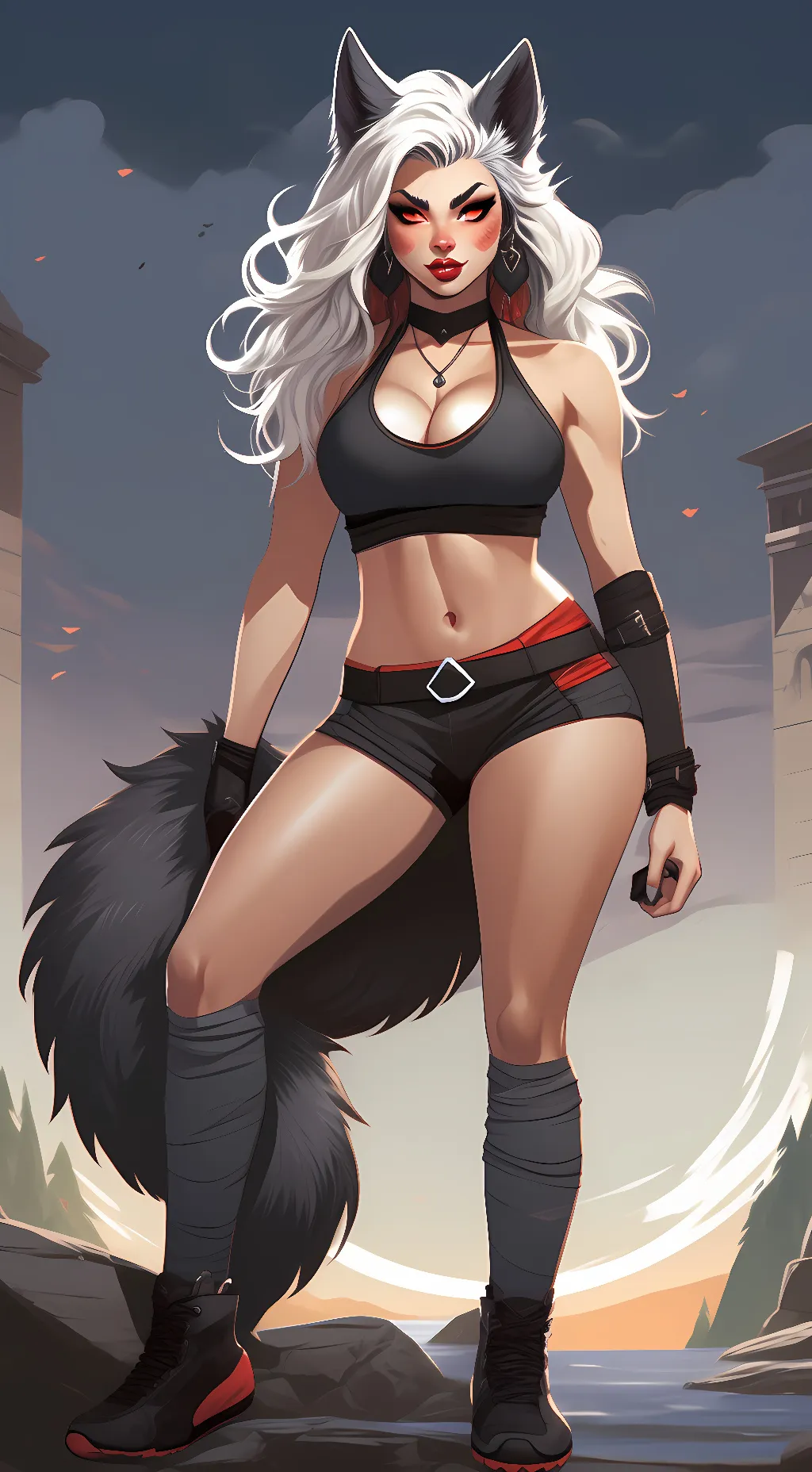 ai character: Luna darkfang background