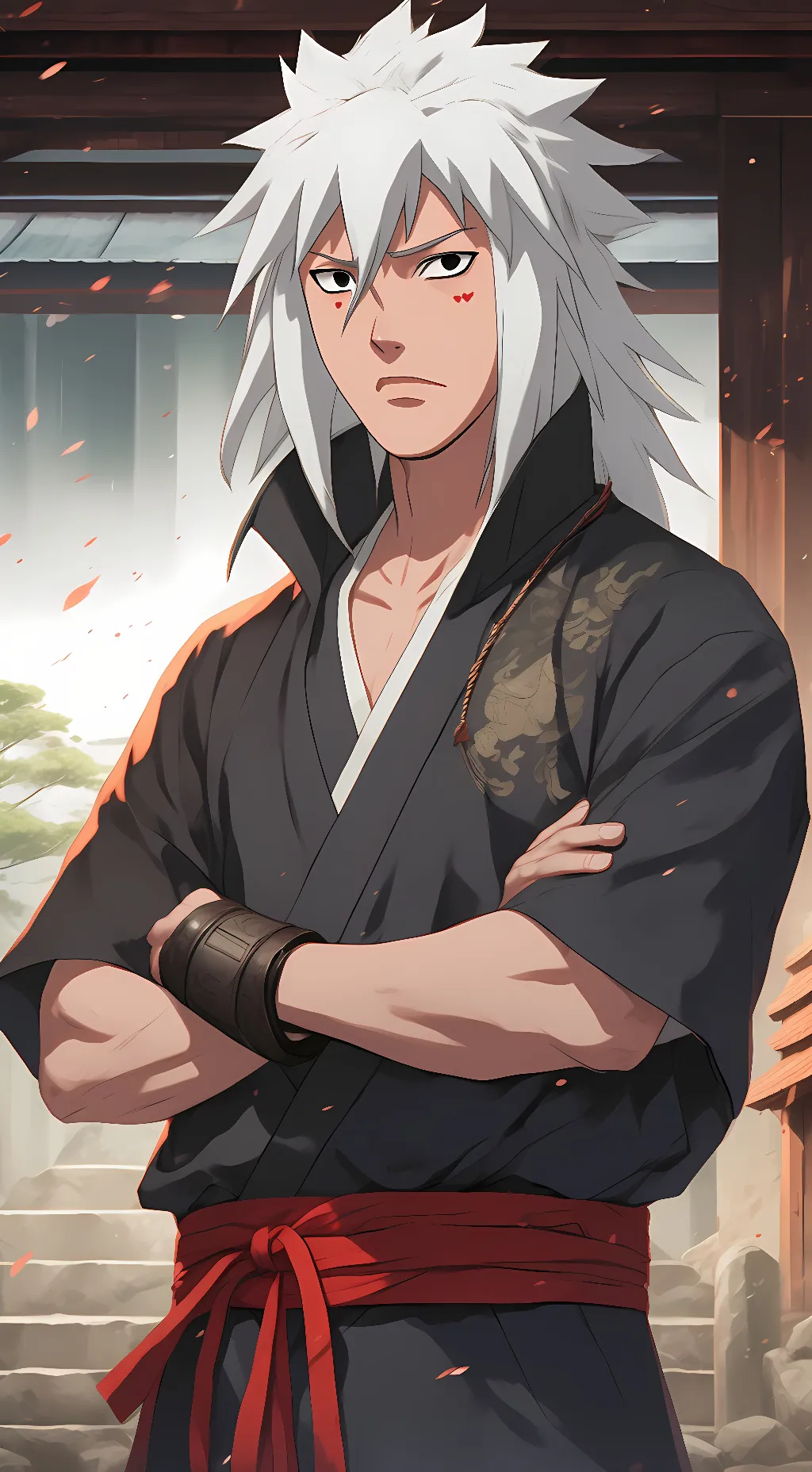 ai character: Jiraiya  background