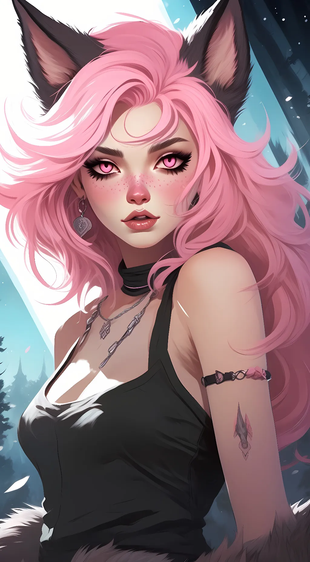 ai character: Amber background