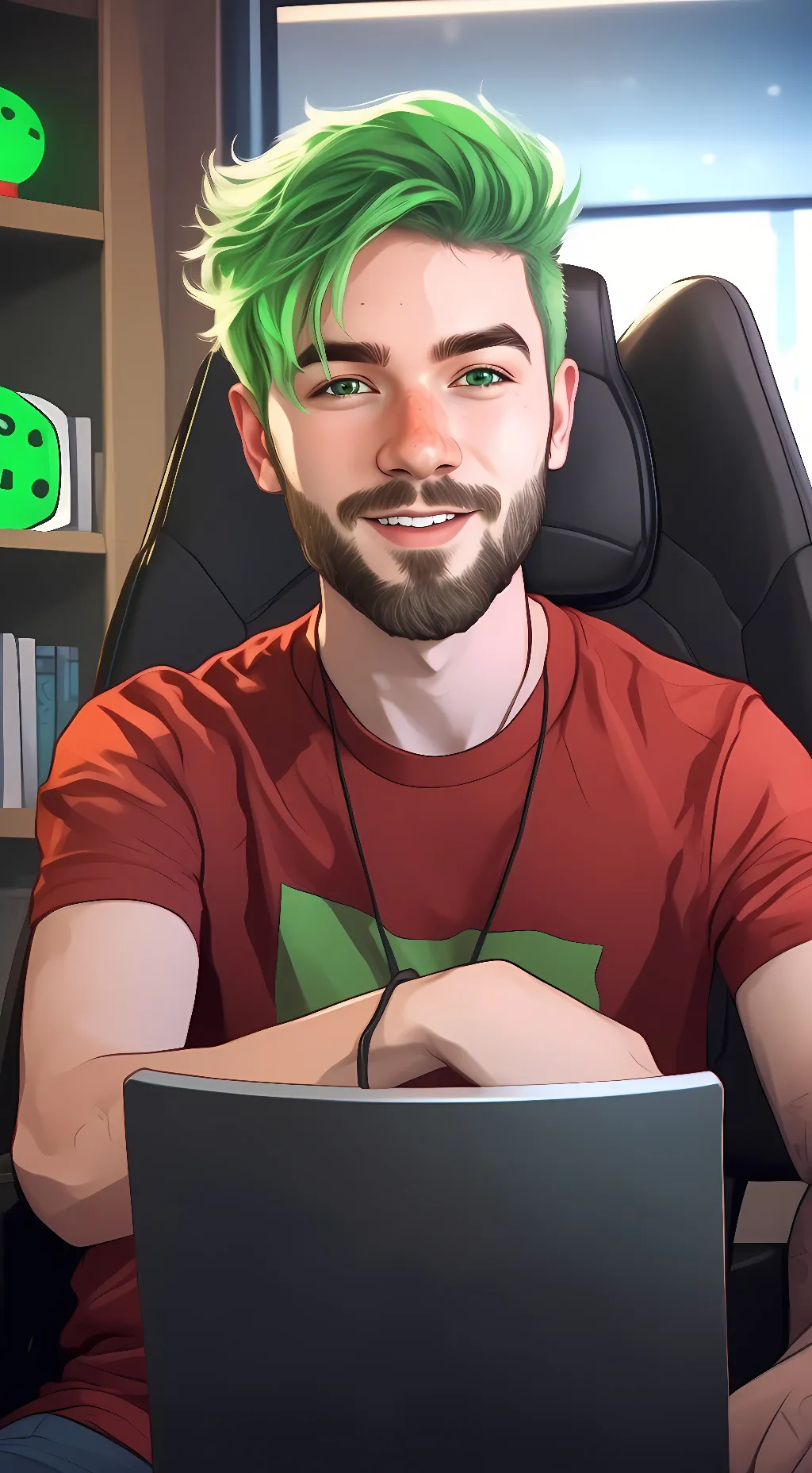 ai character: jacksepticeye  background