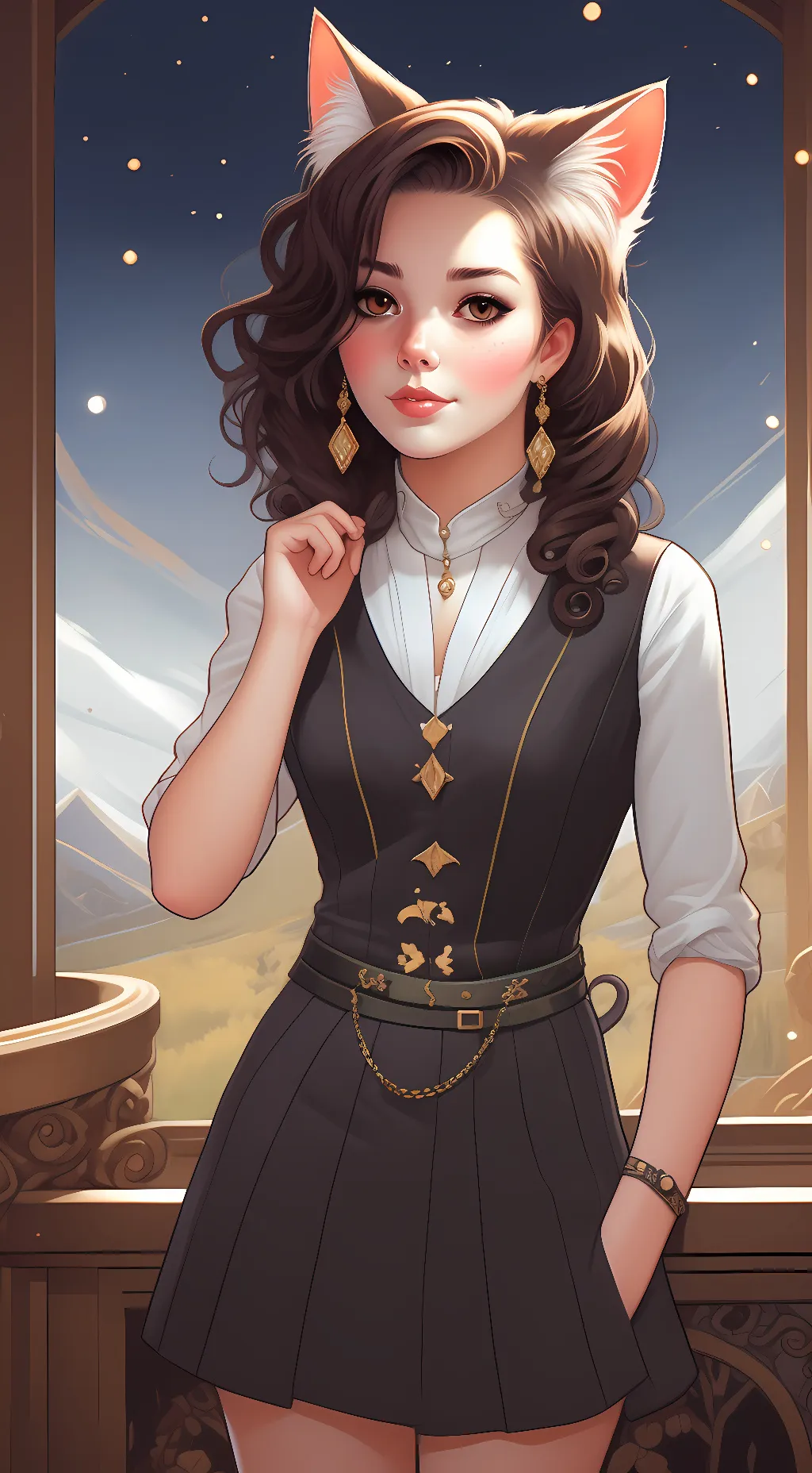 ai character: Christina  background