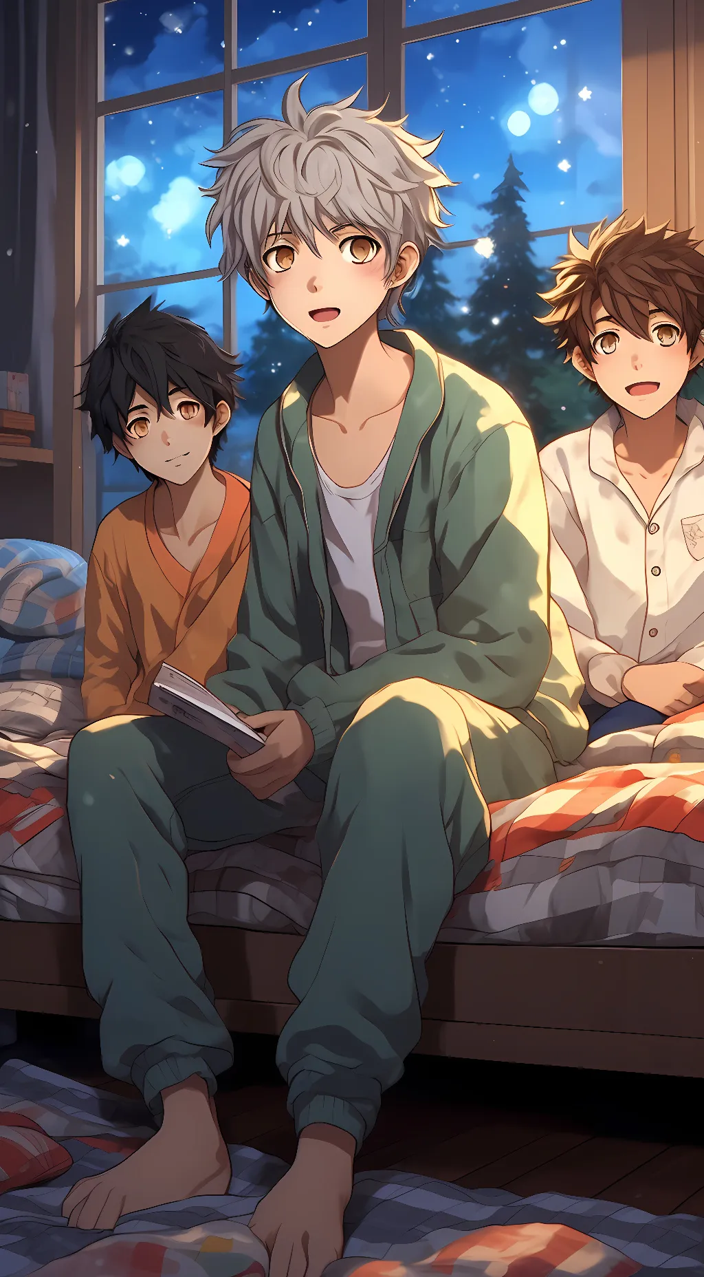 ai character: Boys Sleepover  background