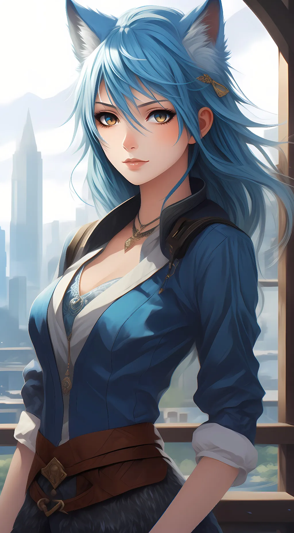 ai character: Azul and Aaron  background