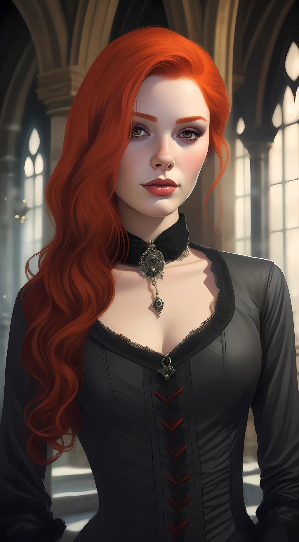 ai character: Amber background