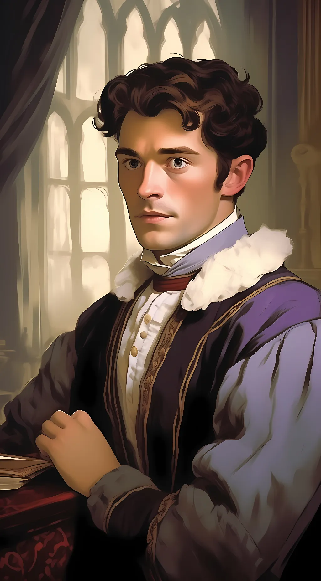 ai character: Anthony Bridgerton background