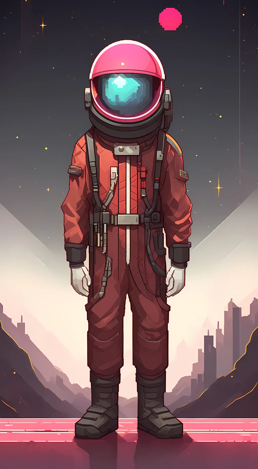 ai character: Red (The imposter) background