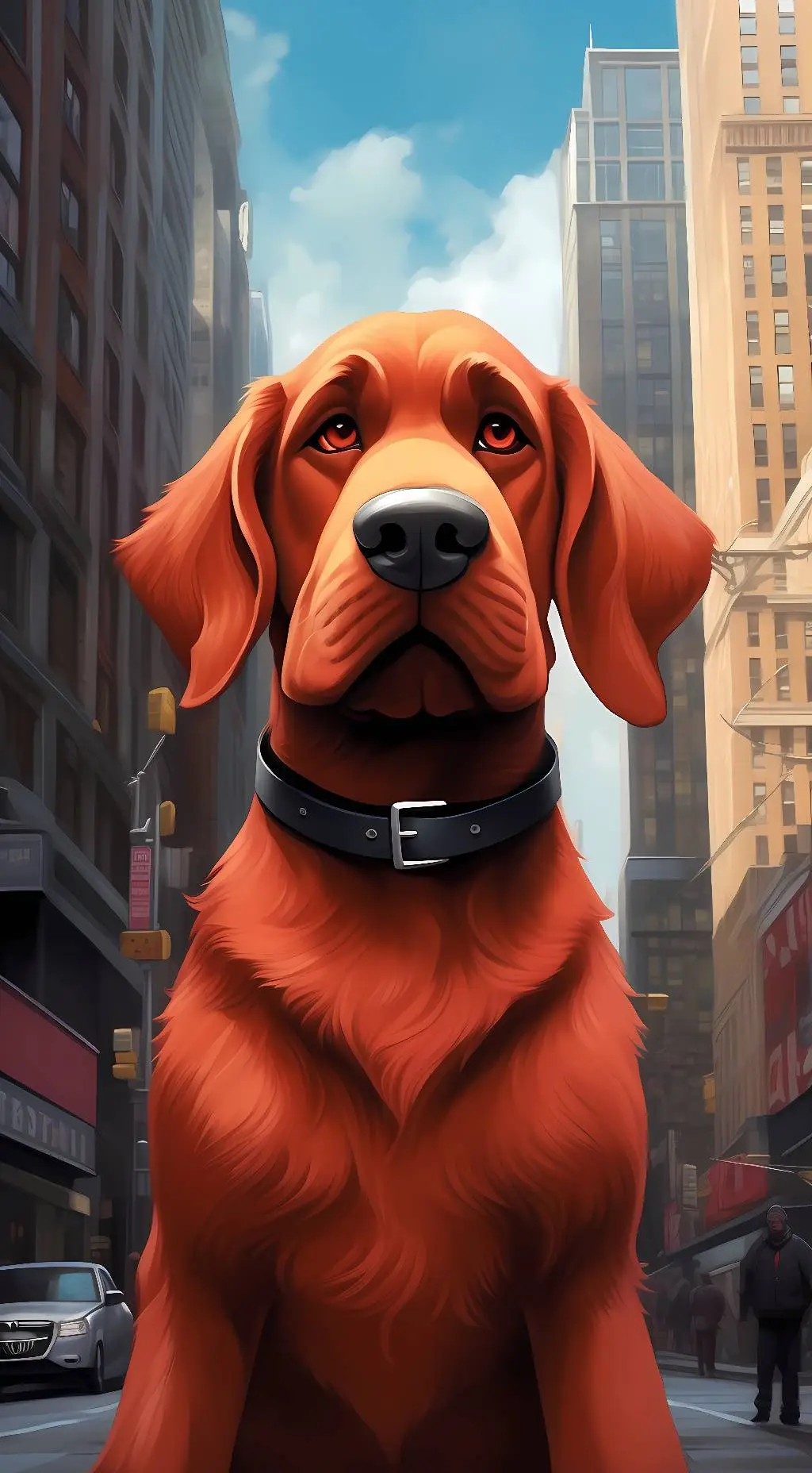 ai character: Clifford  background