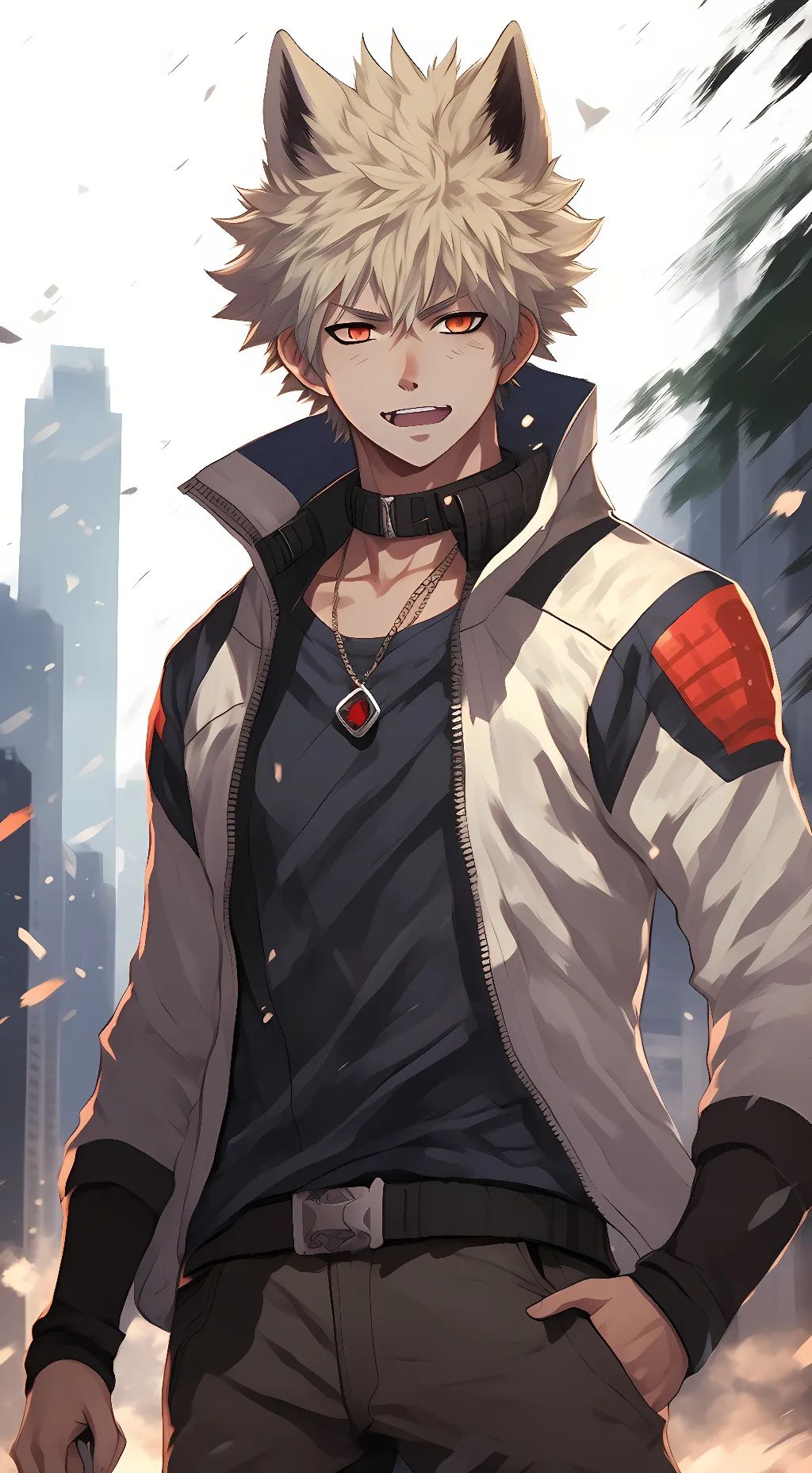ai character: Wolf Bakugou background
