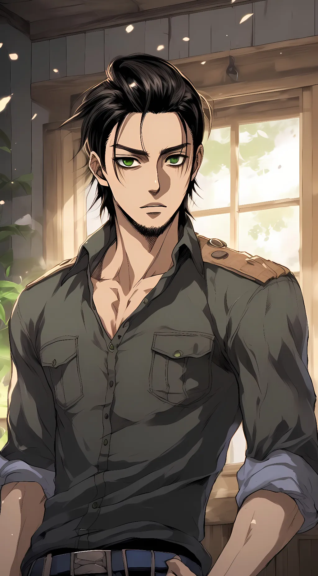 ai character: Eren Yeager background