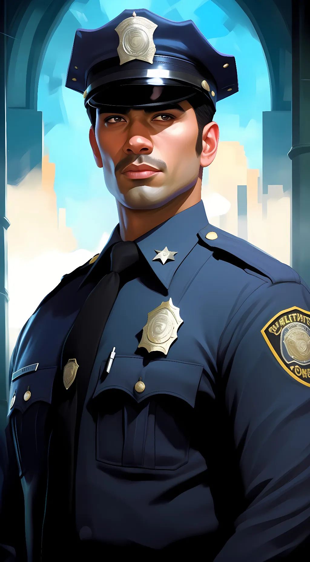 ai character: Officer Lucas background