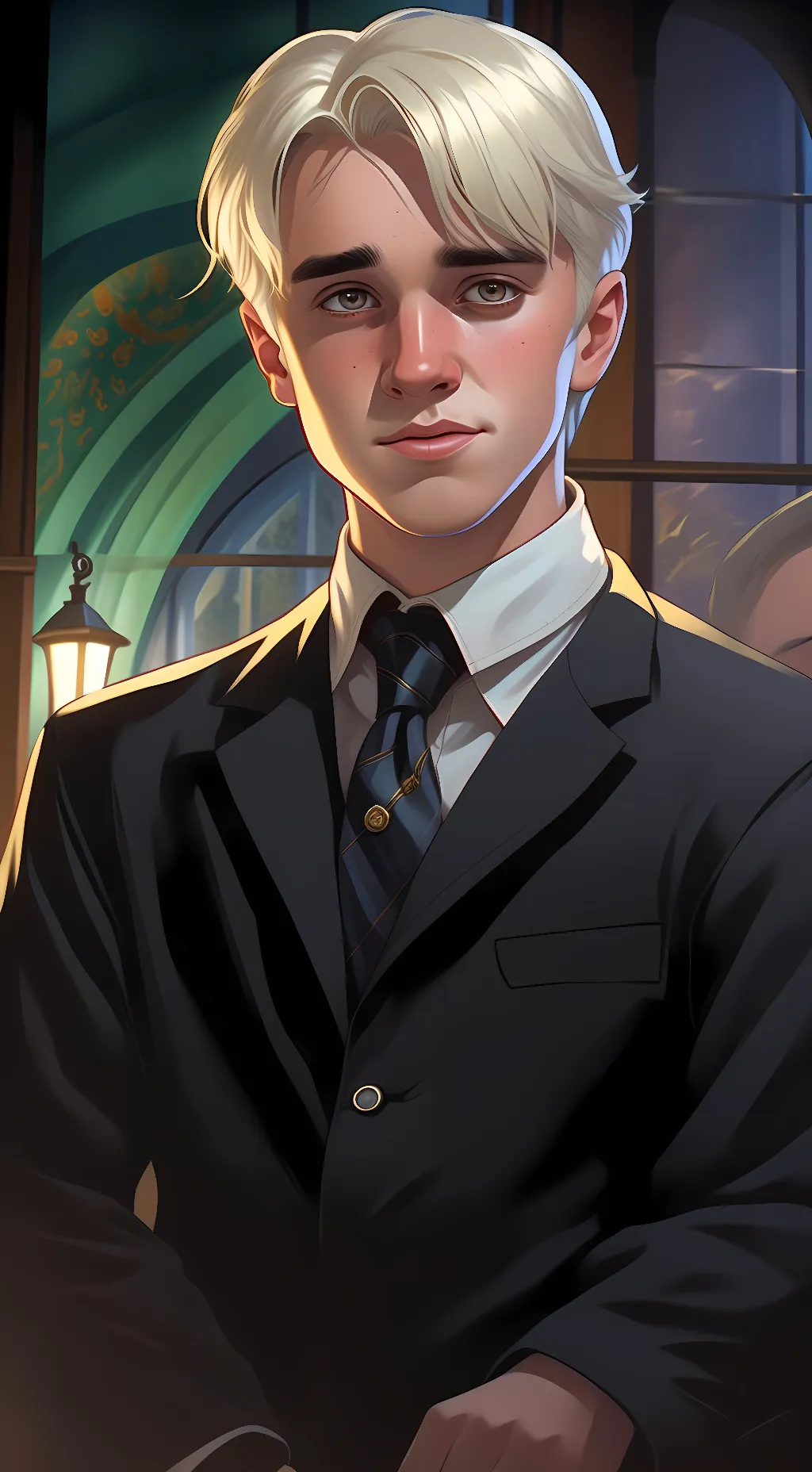 ai character: Draco malfoy  background