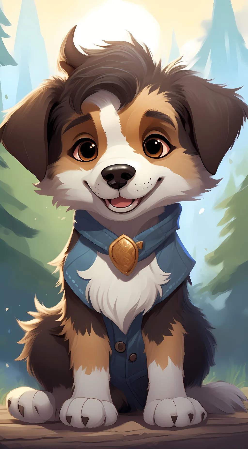 ai character: teddy  background