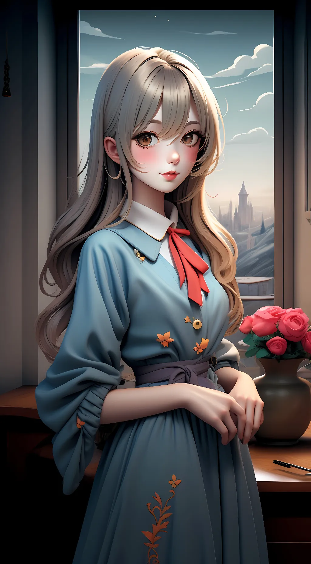 ai character: izume background