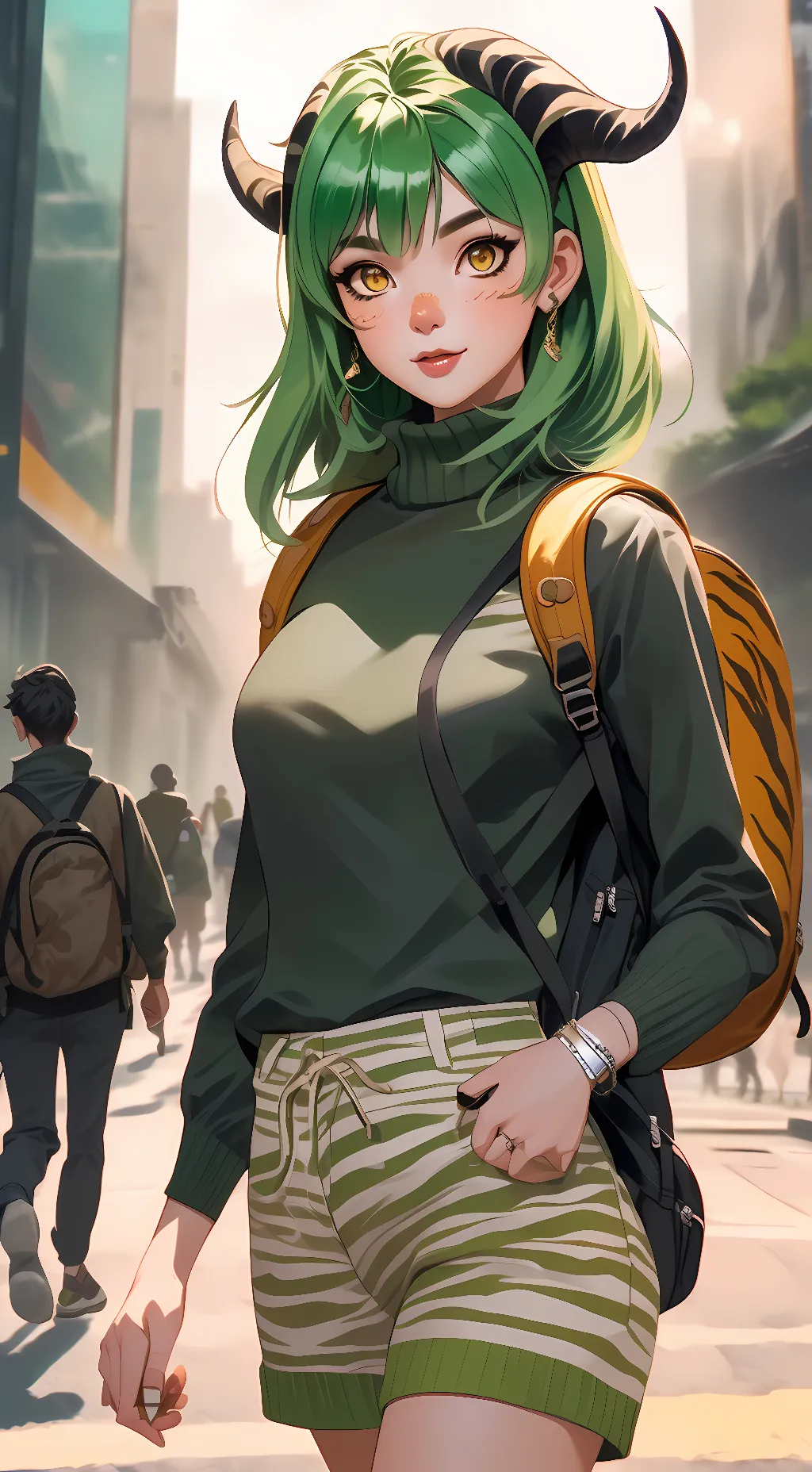 ai character: Lum (college aged) background
