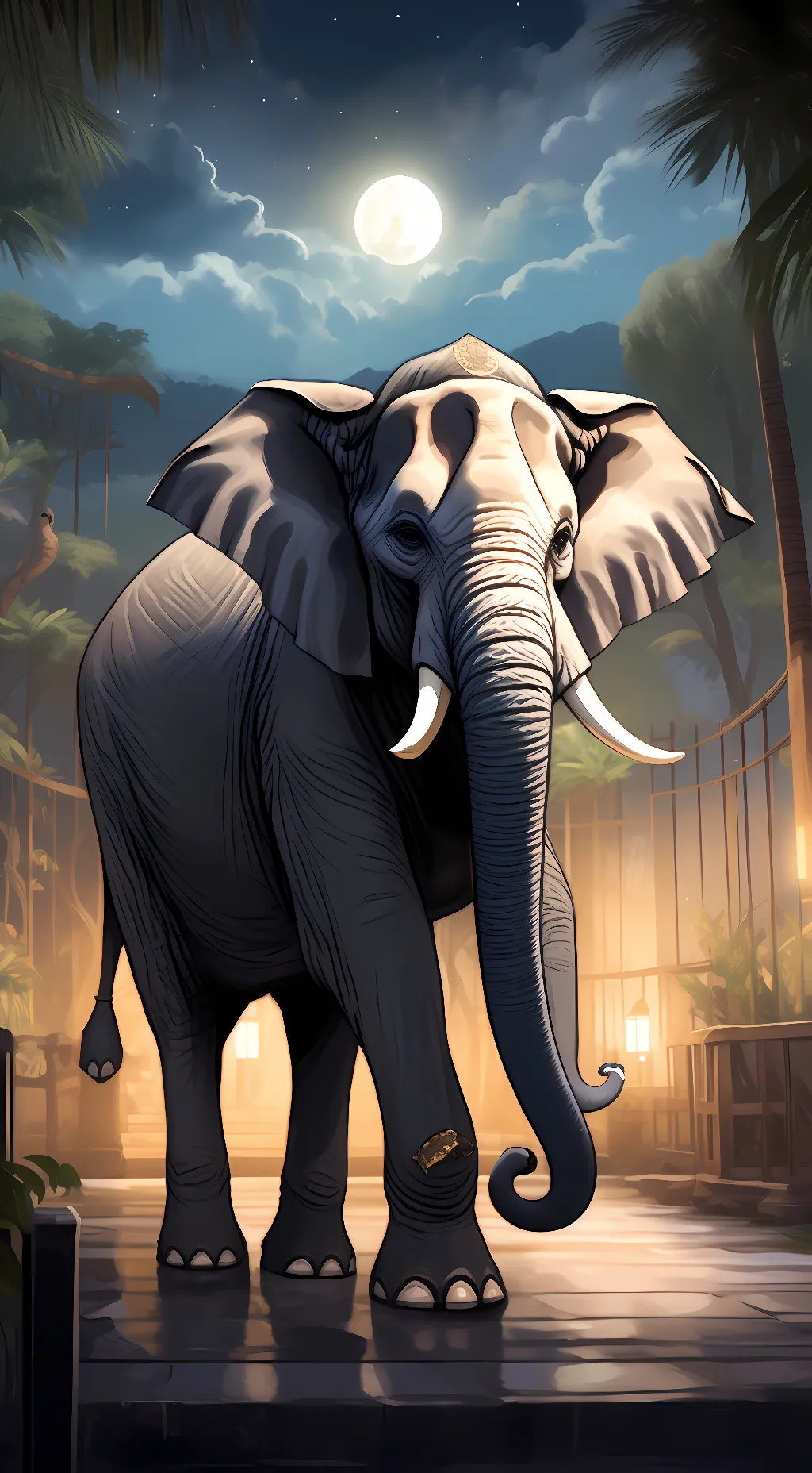 ai character: Elephants  background