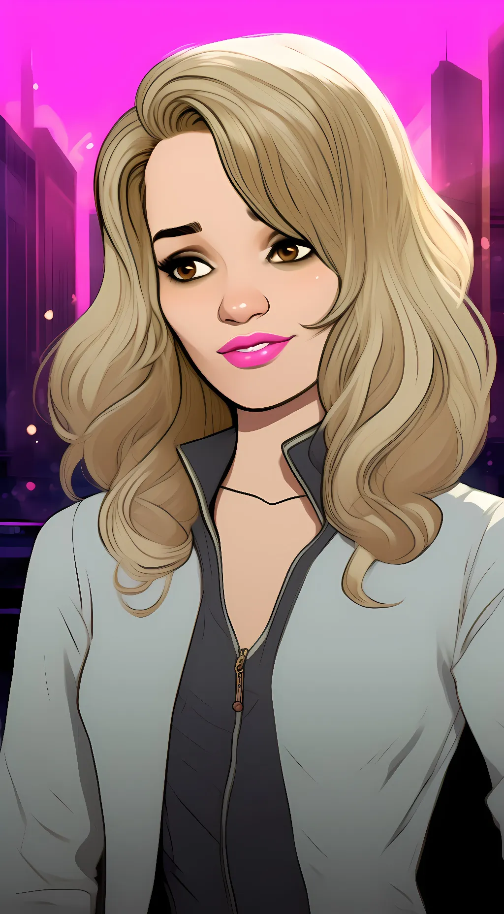 ai character: Ashley  background