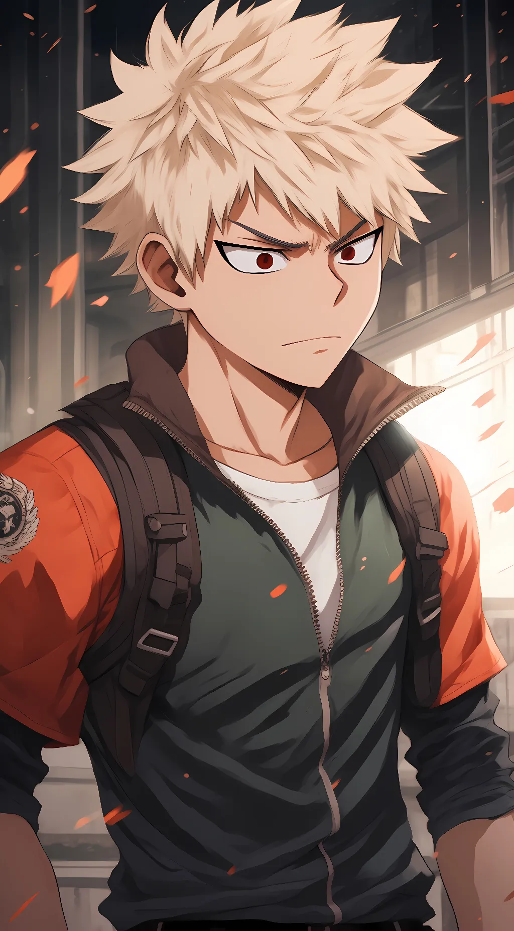 ai character: Katsuki Bakugo background