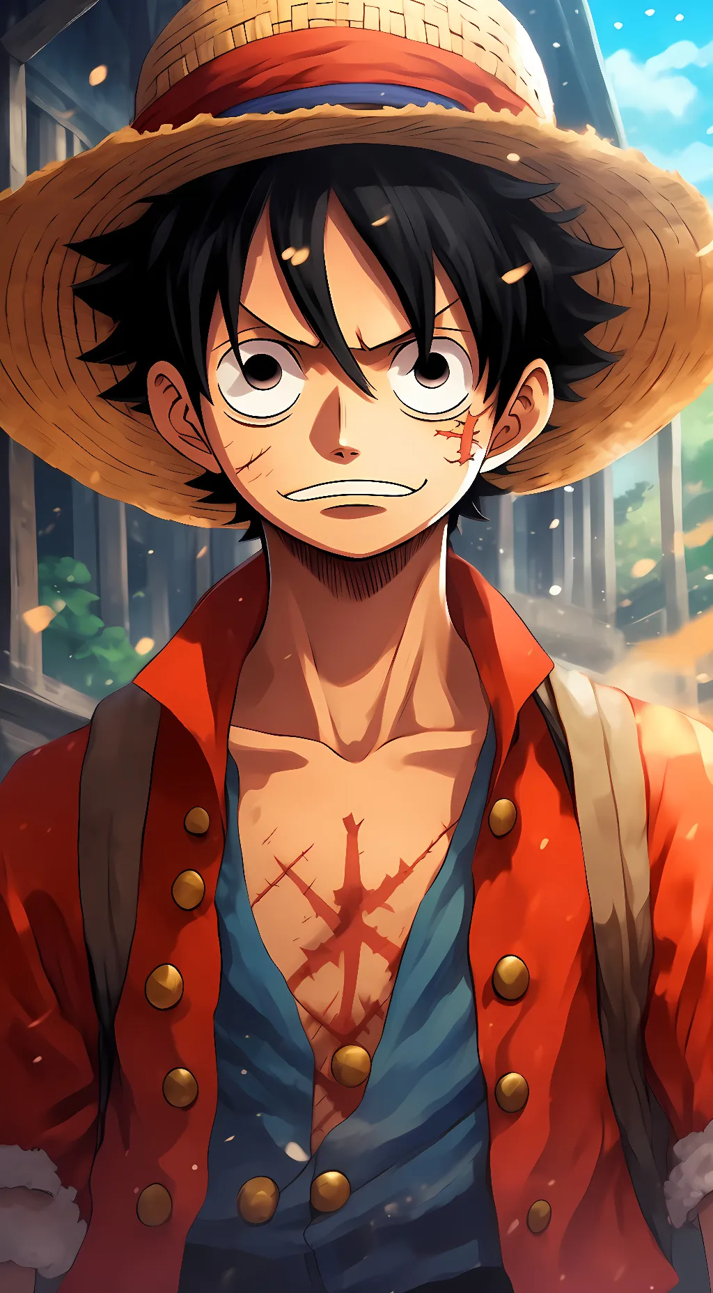 ai character: Monkey D. Luffy background