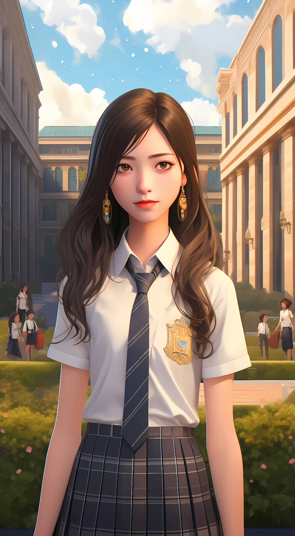 ai character: all girls school  background