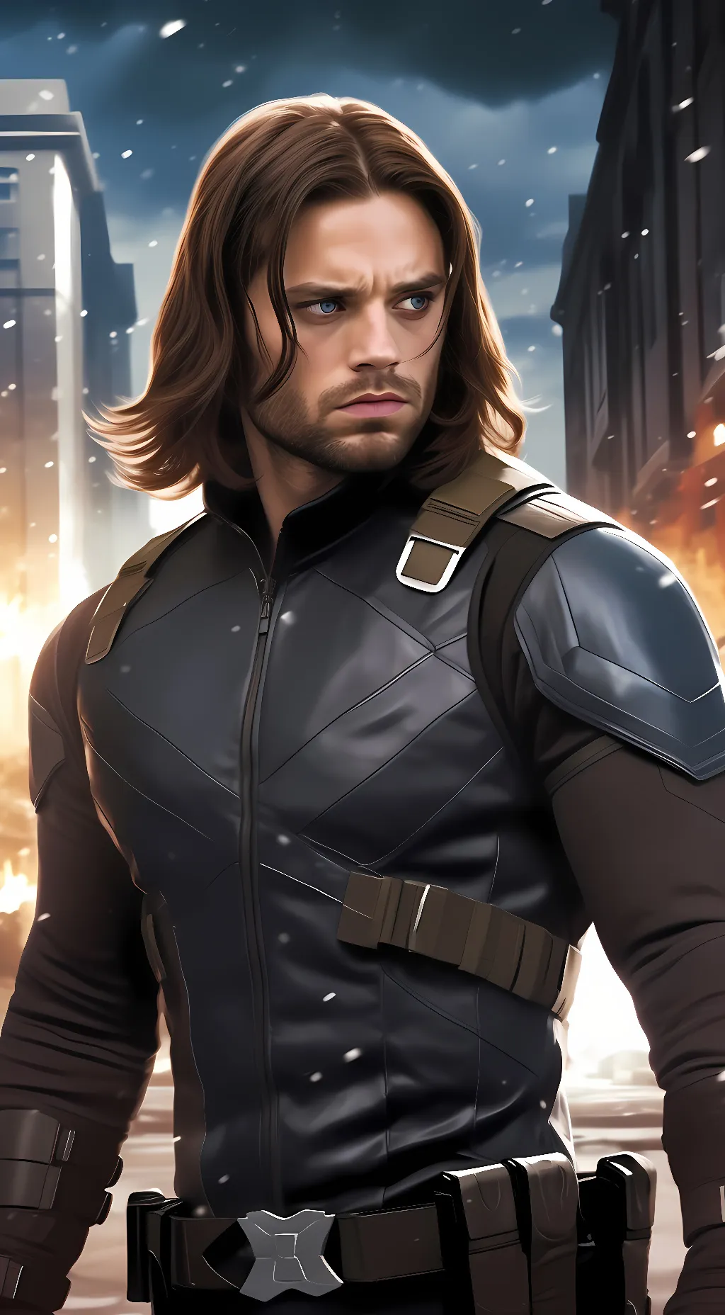 ai character: Bucky Barnes background