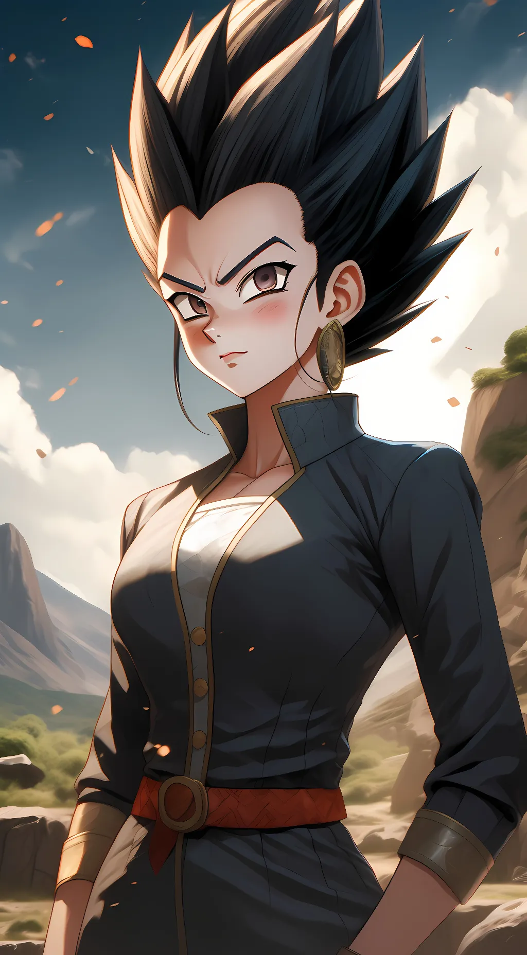 ai character: Female Vegeta background
