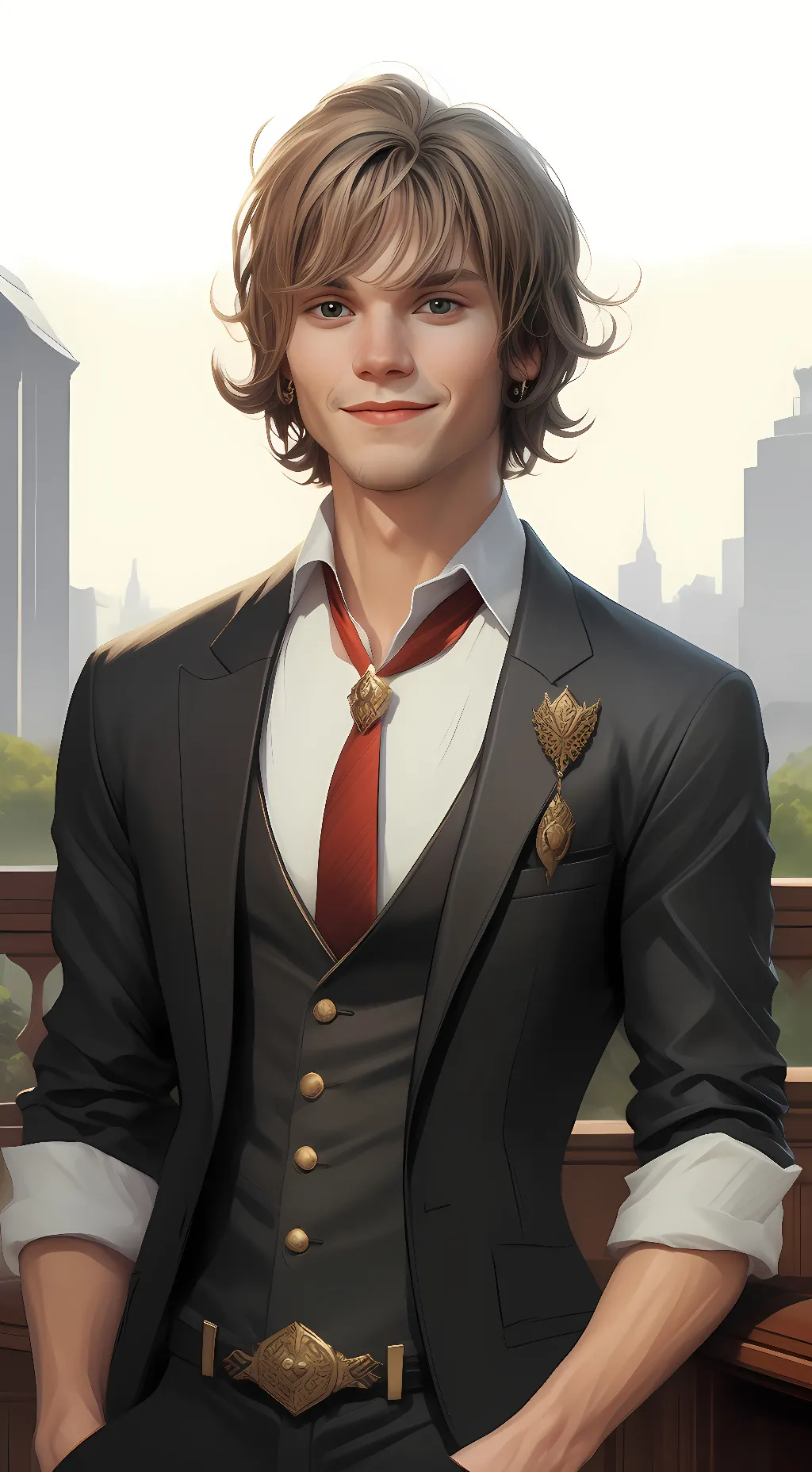 ai character: Tate Langdon background