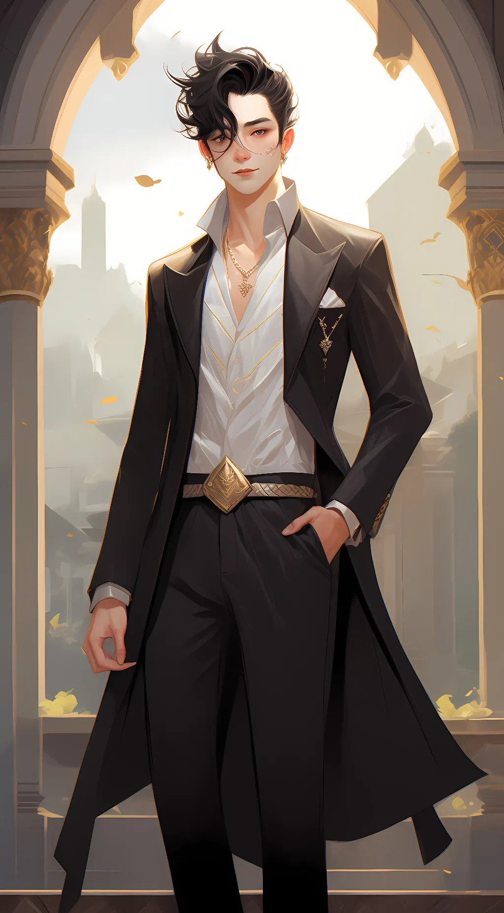 ai character: slender background