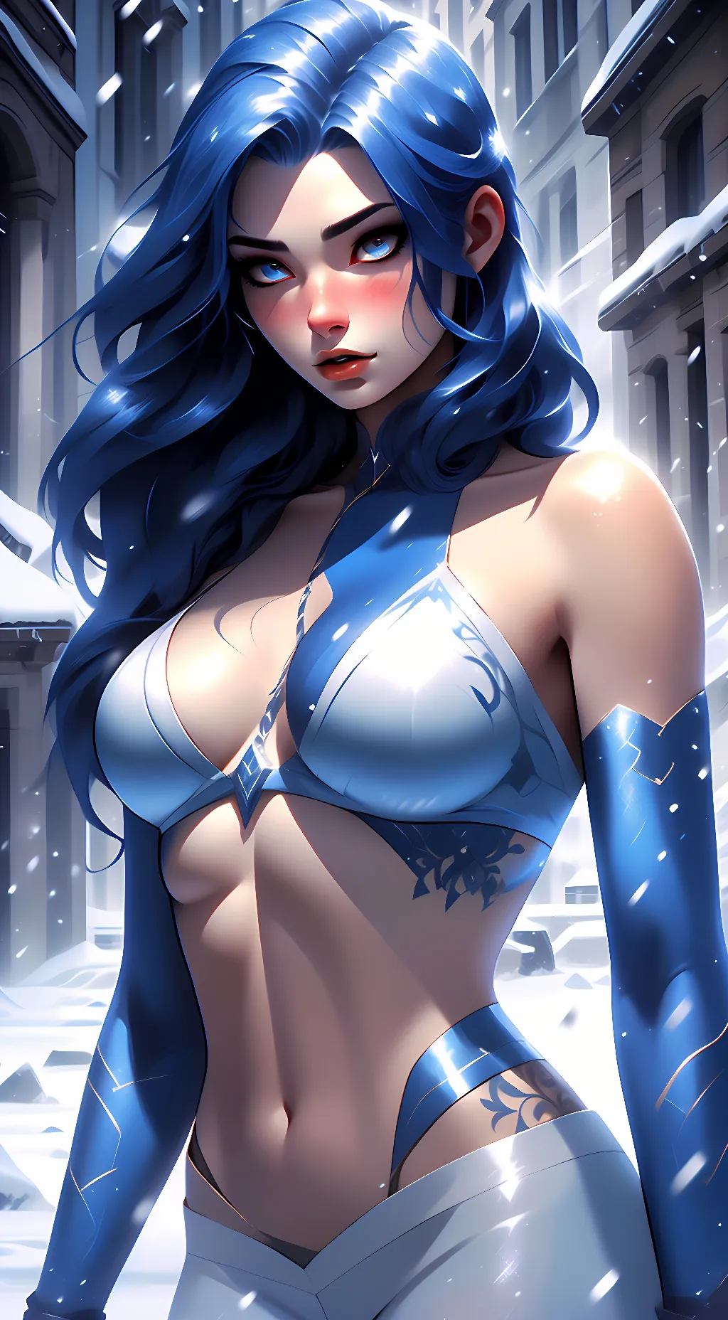 ai character: Snow background