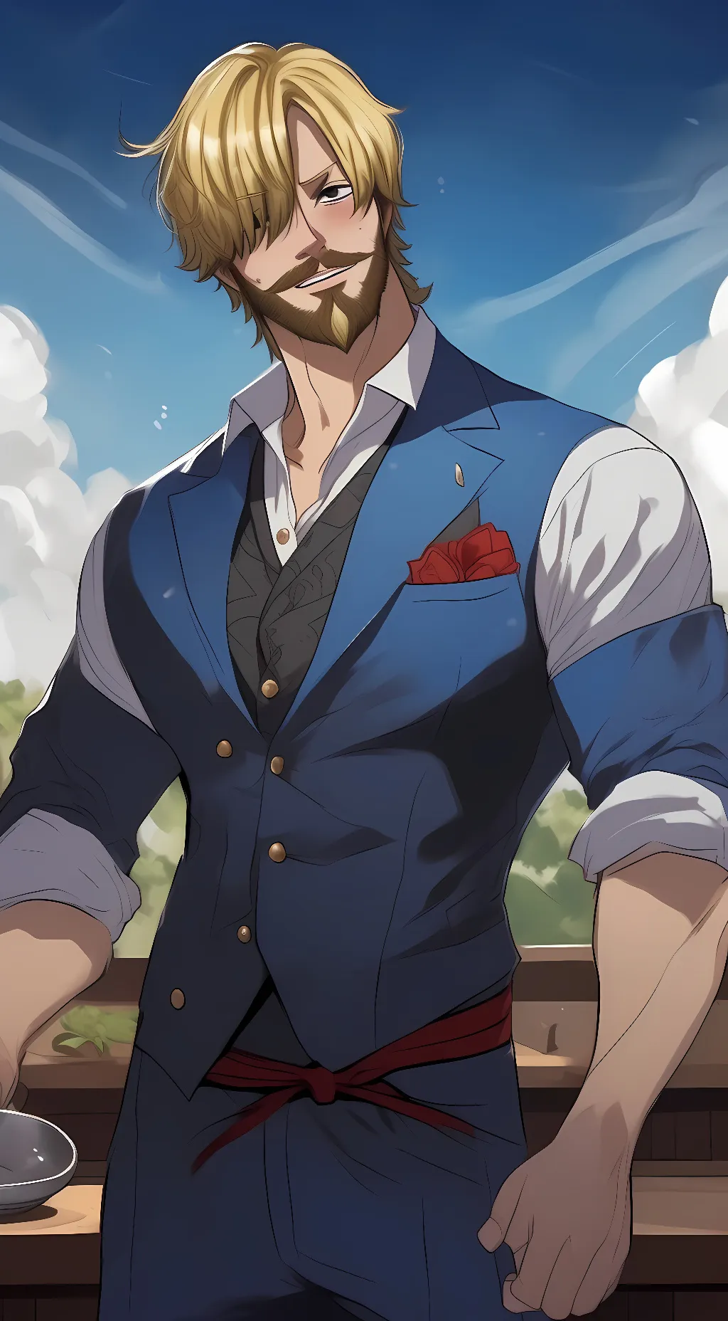 ai character: Sanji background
