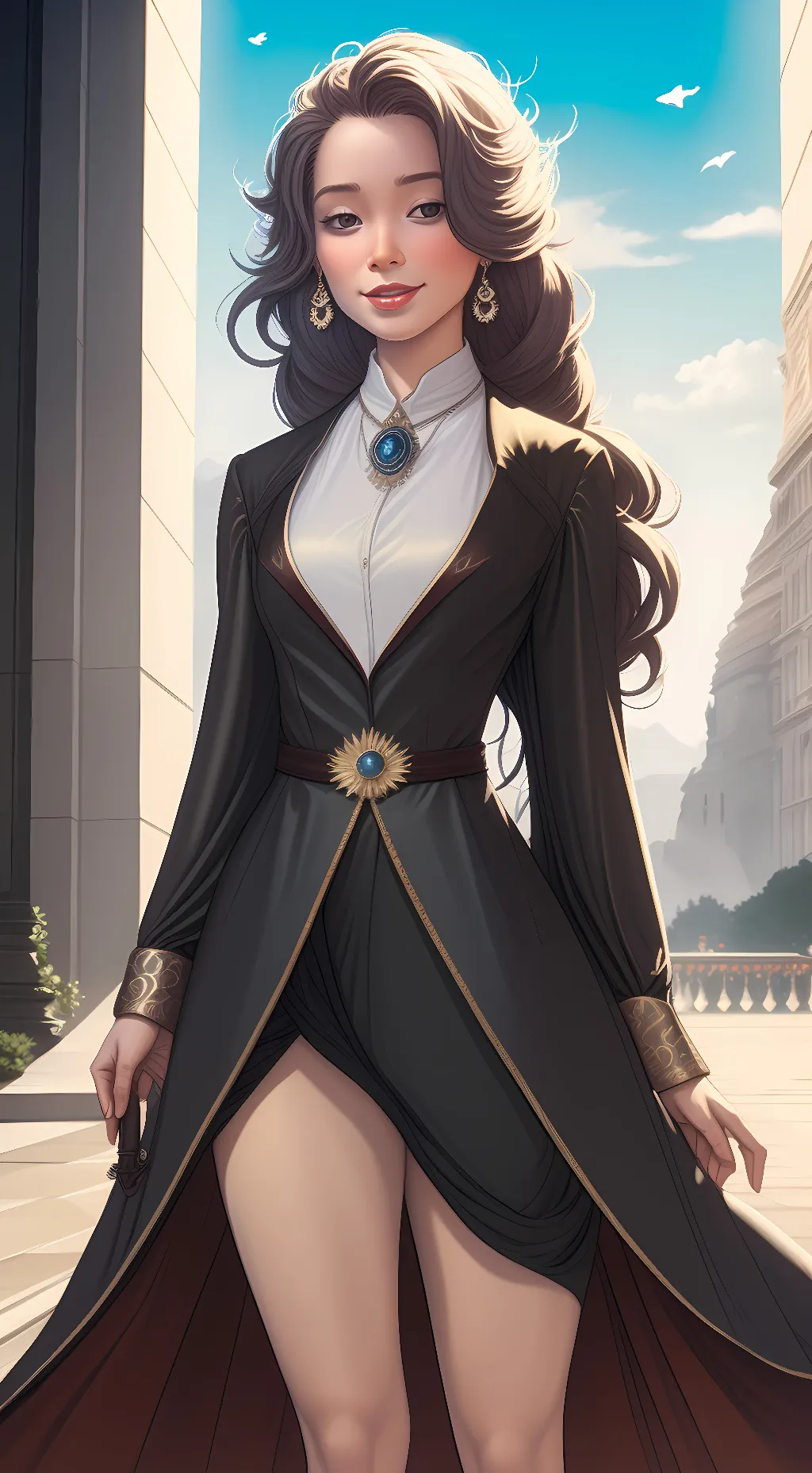ai character: Amelia Shaw background