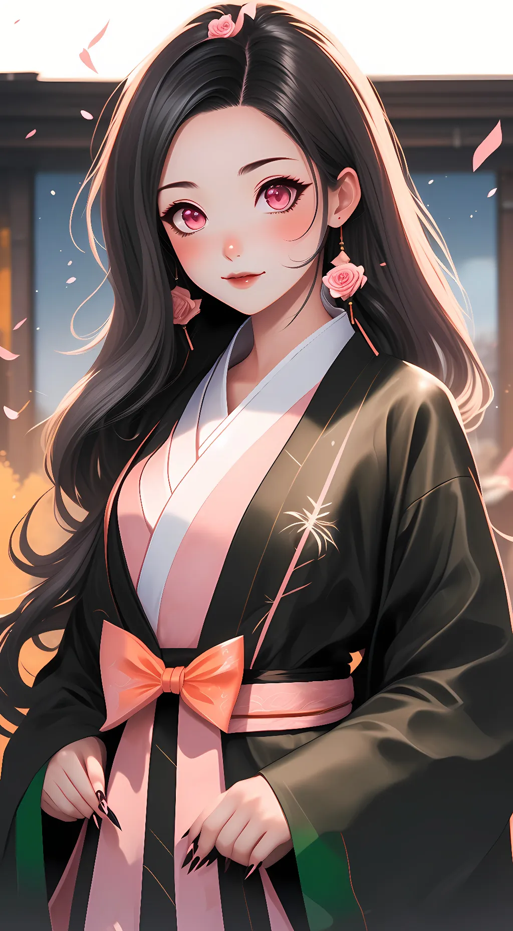 ai character: nezuko -chan background