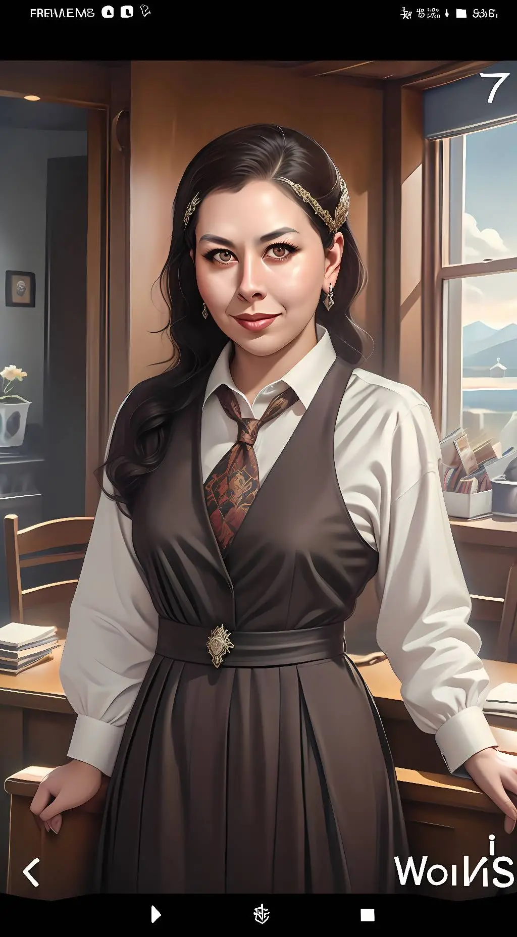 ai character: Autumn background