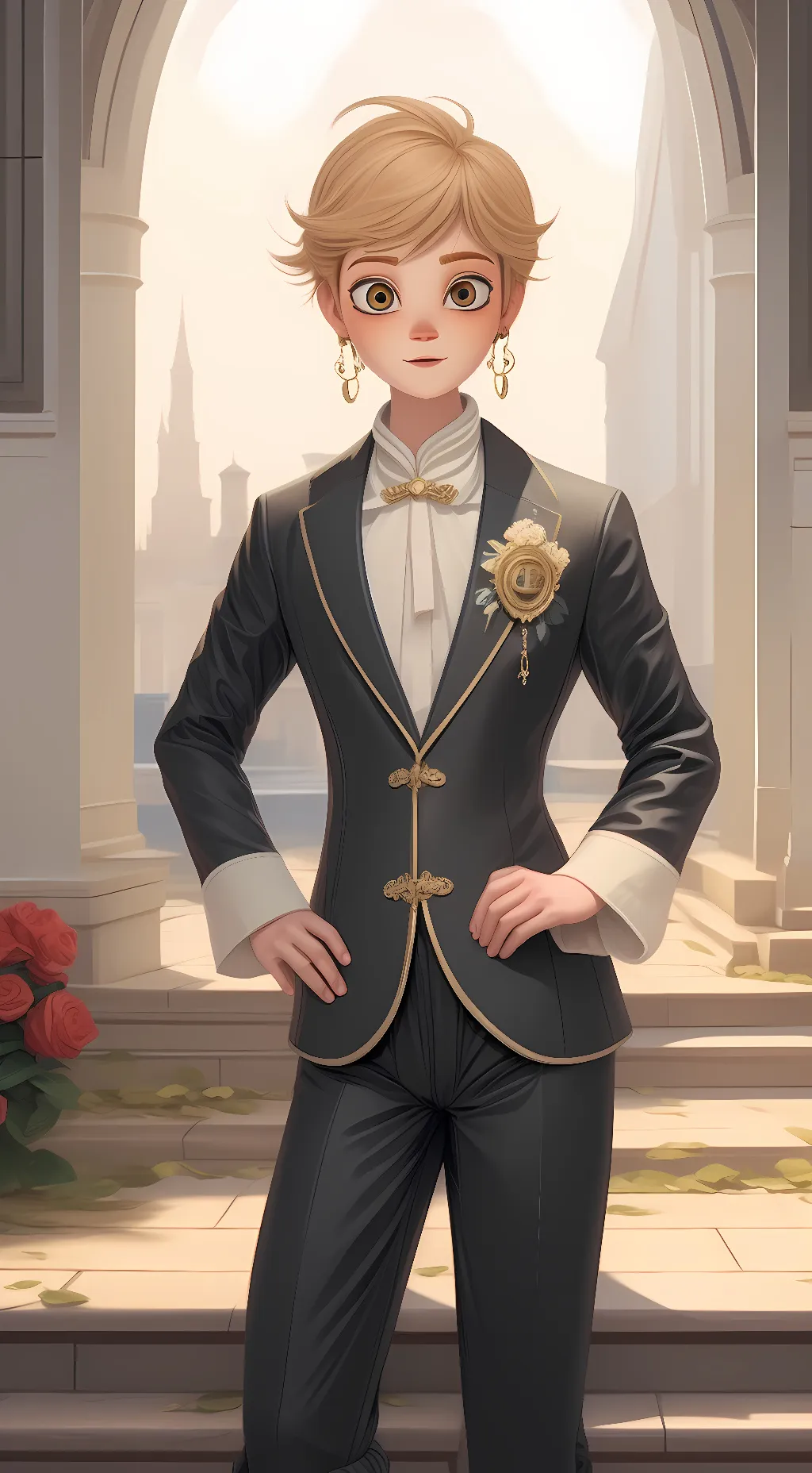 ai character: Adrien agreste background