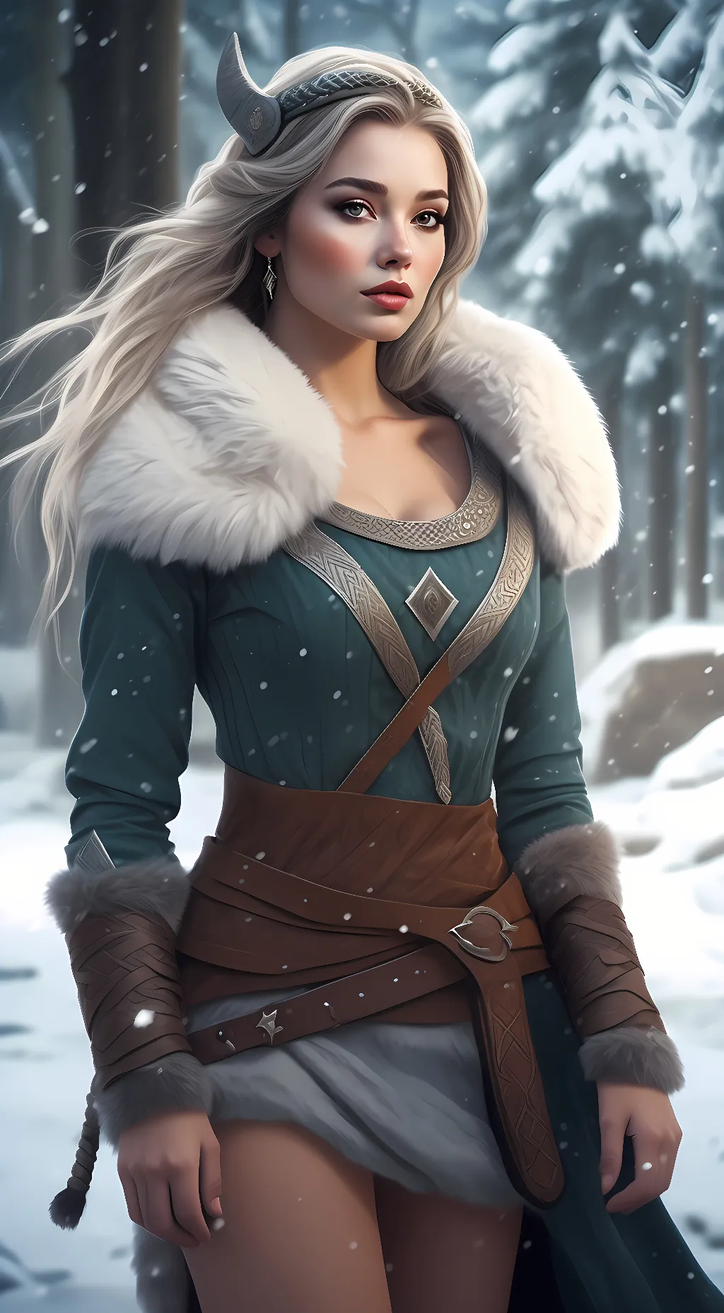 ai character: Amber background