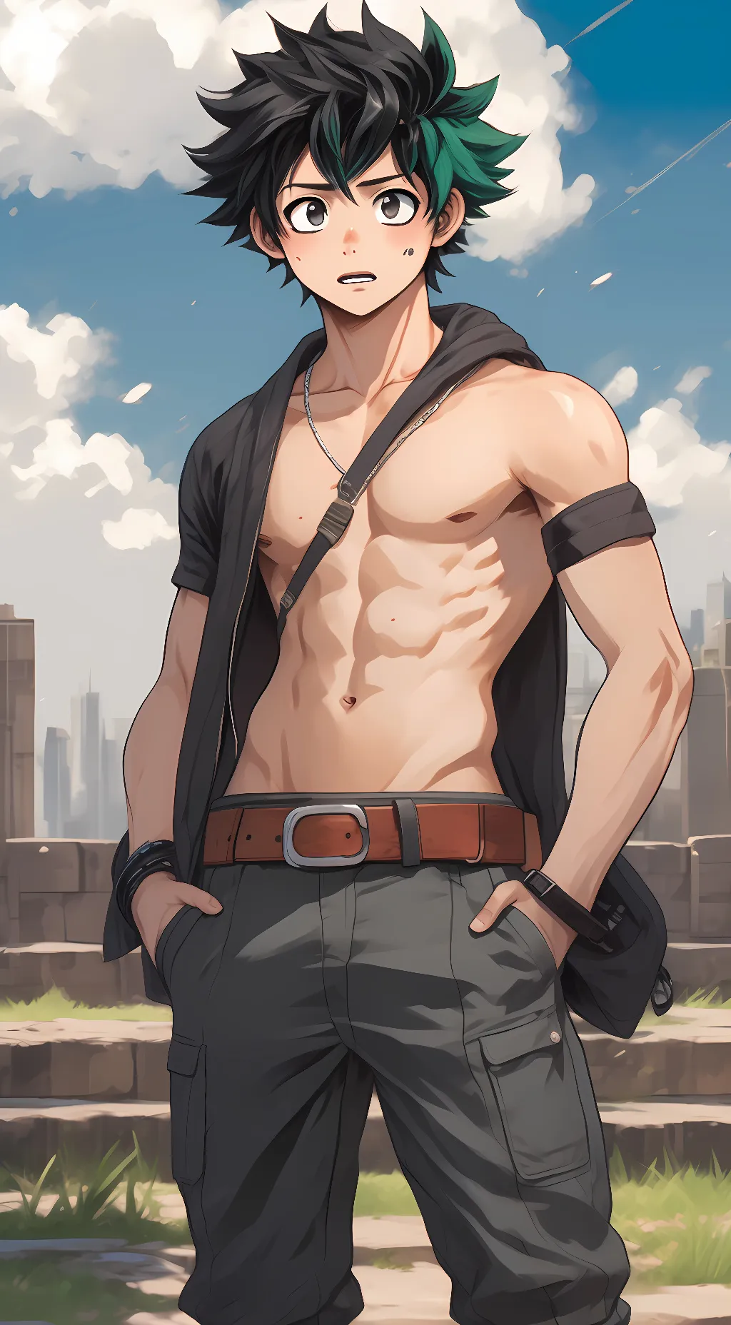 ai character: Deku background