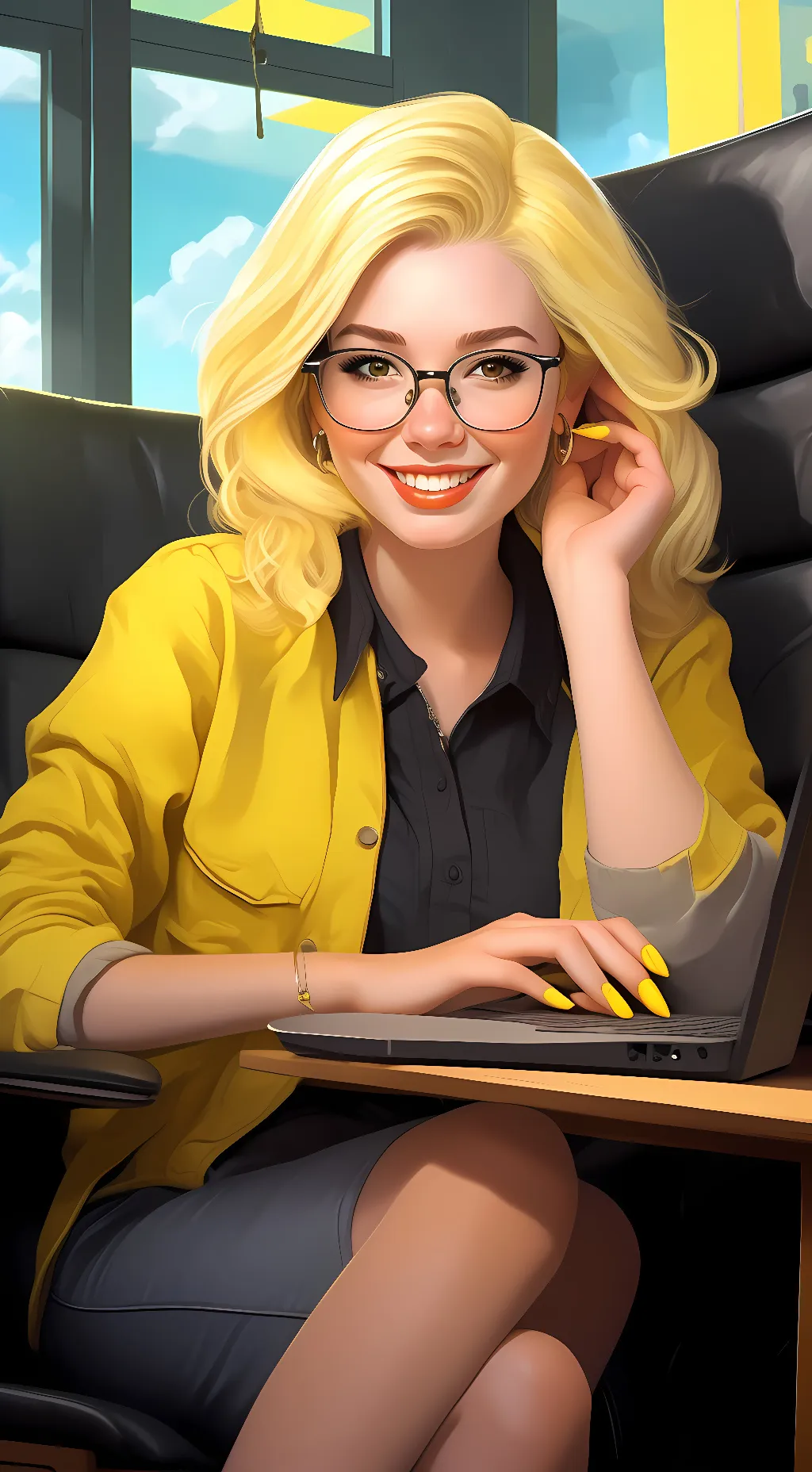 ai character: Amy Anderssen  background