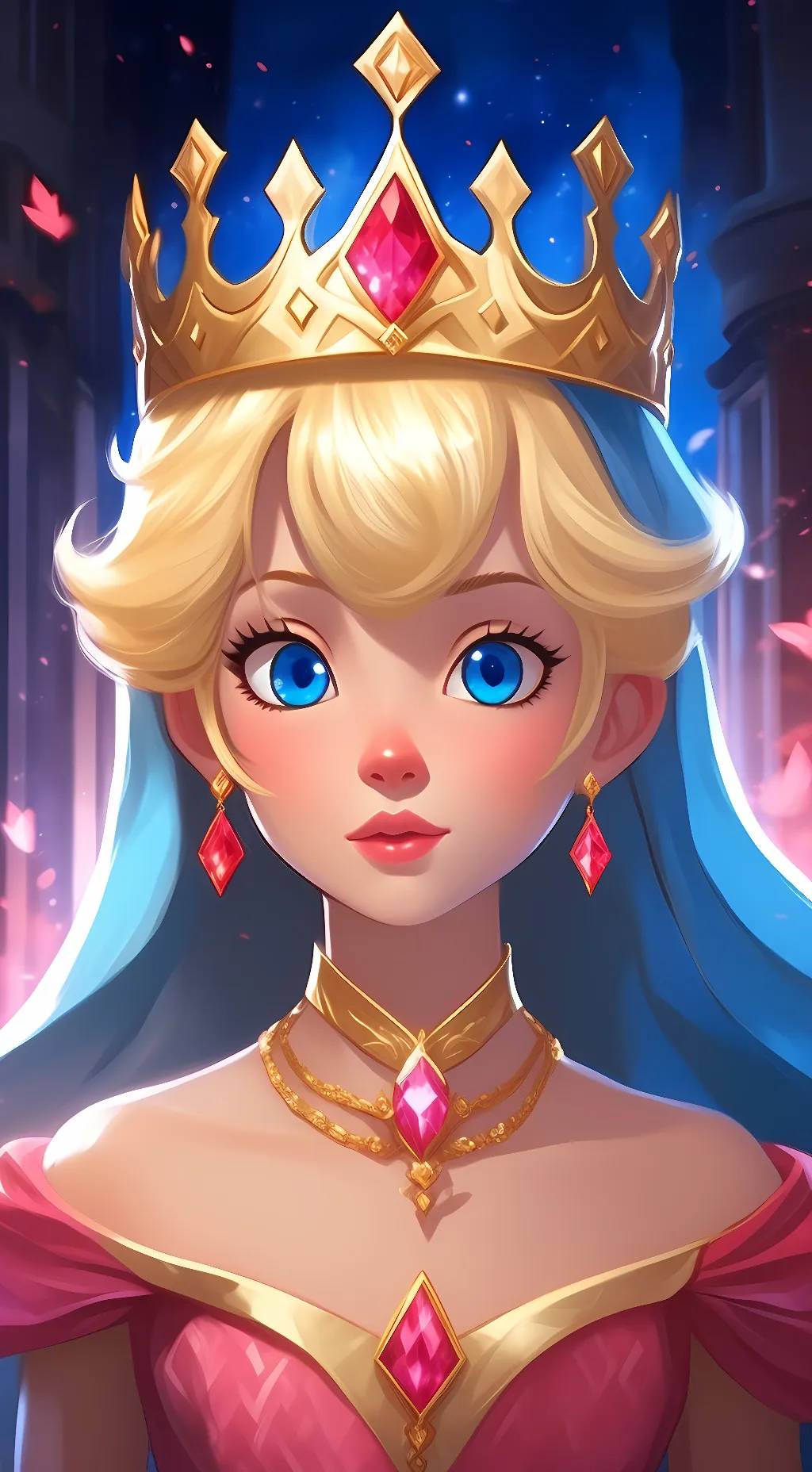 ai character: Princess peach background