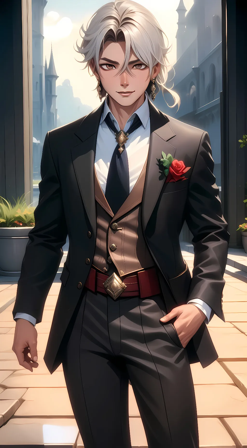 ai character: Bakugo katsuki  background
