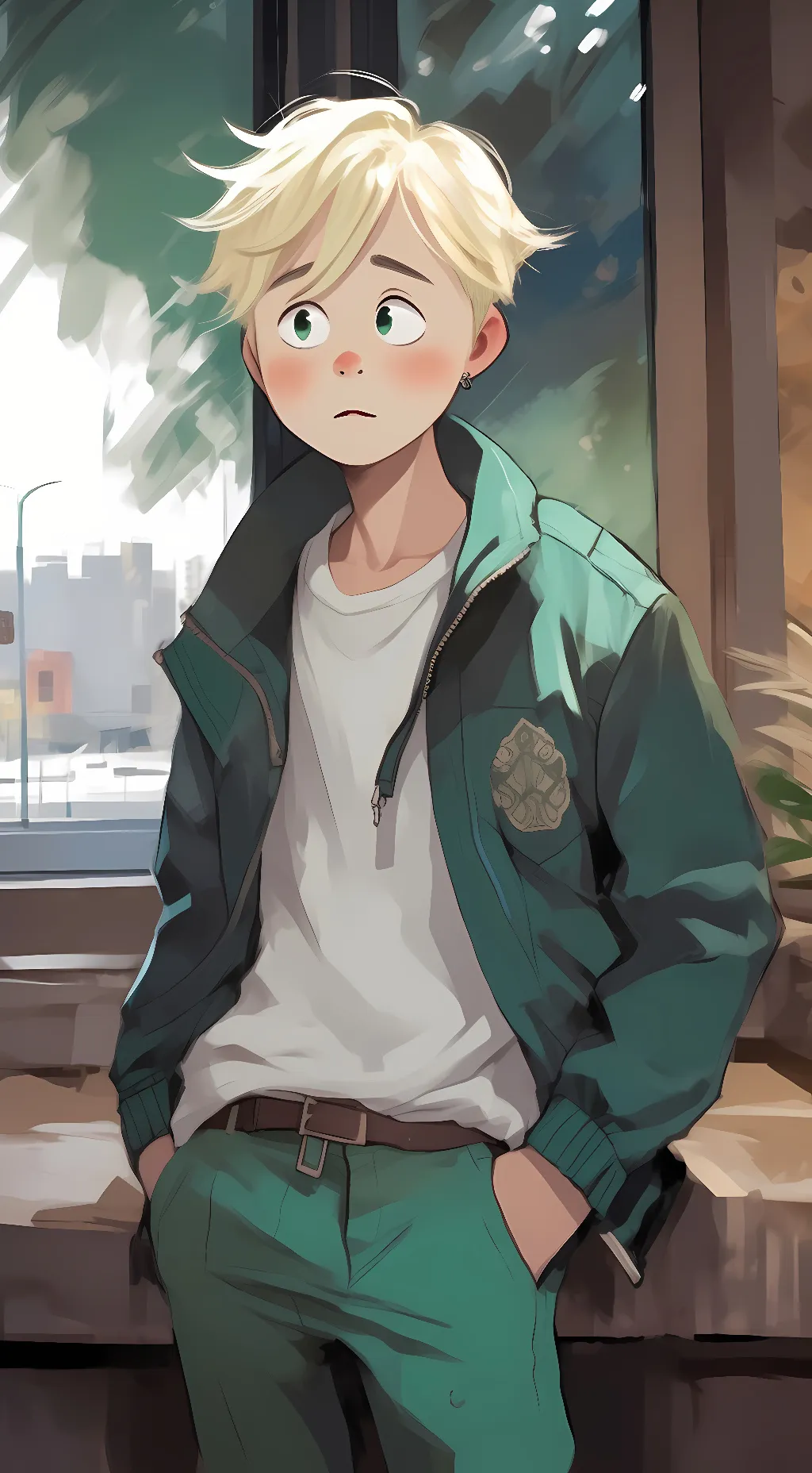 ai character: Butters  background