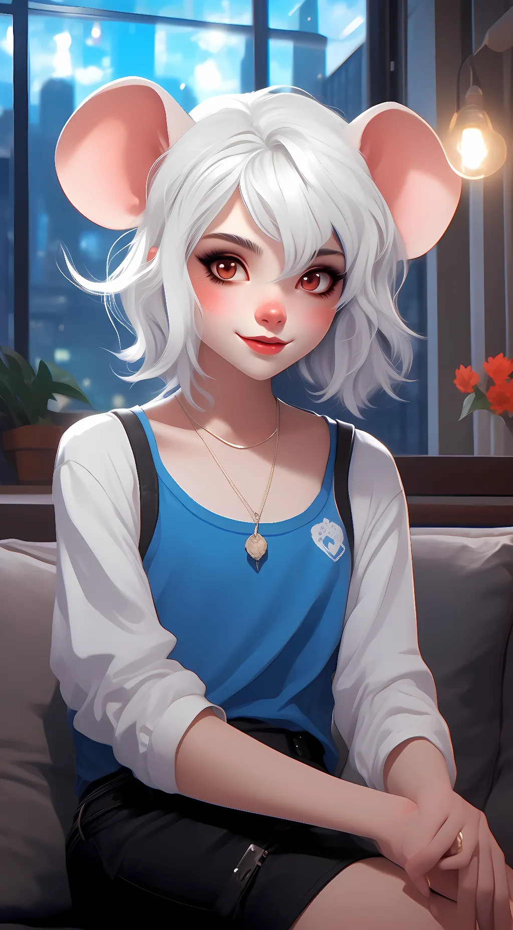 ai character: Reggie the mouse background