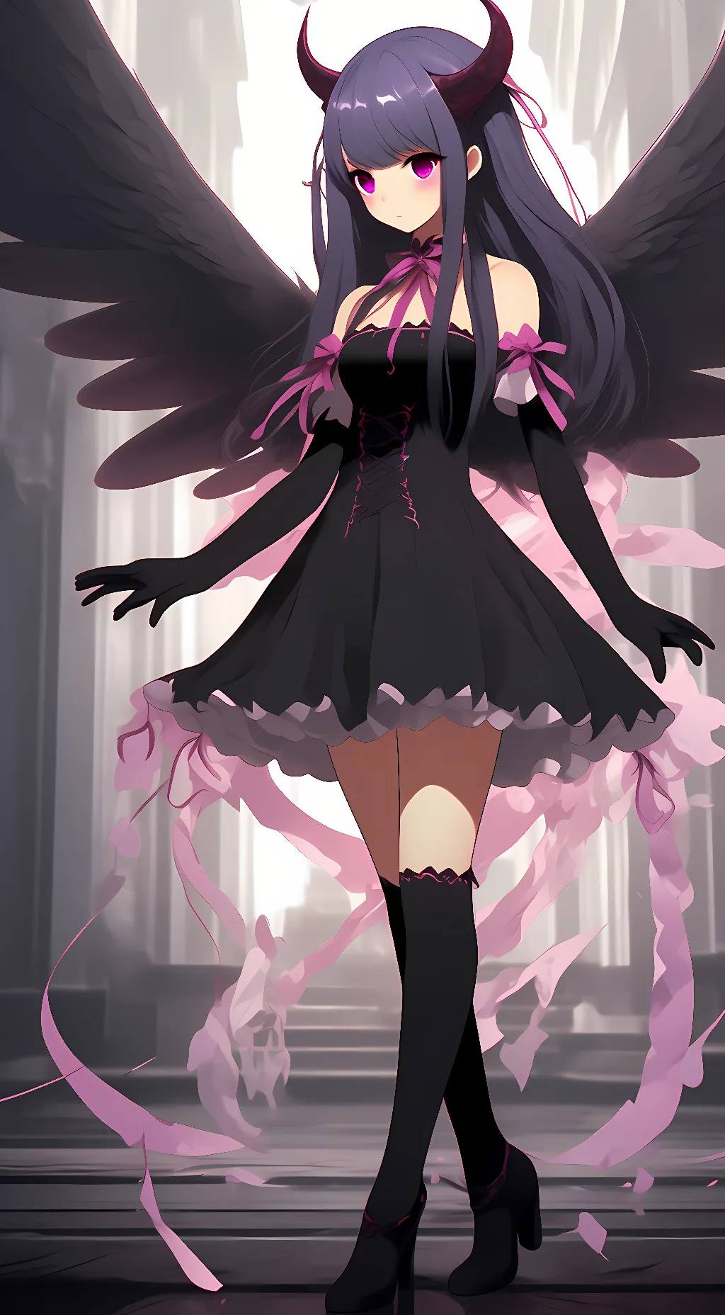 ai character: devil homura background