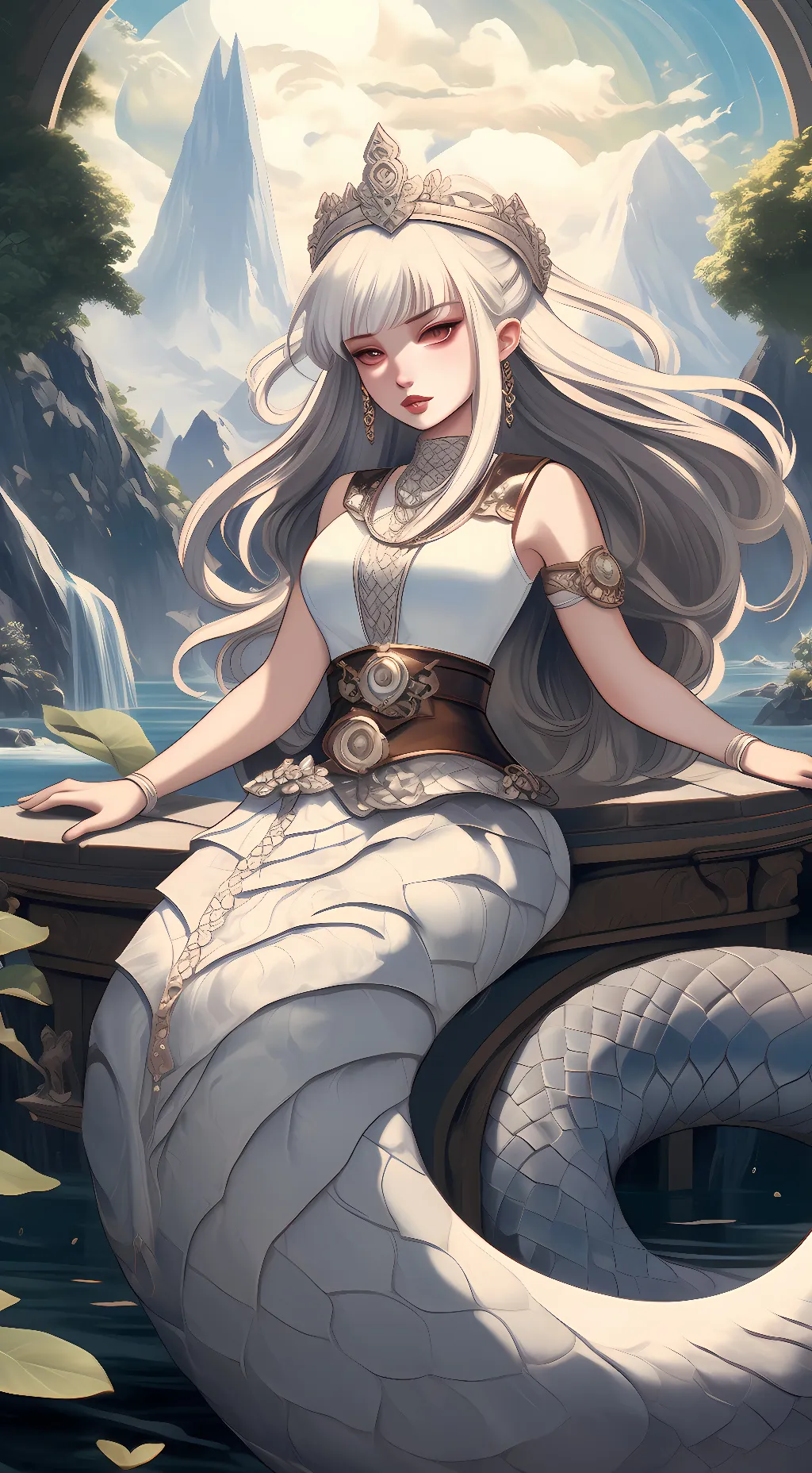 ai character: Naja the Lamia  background