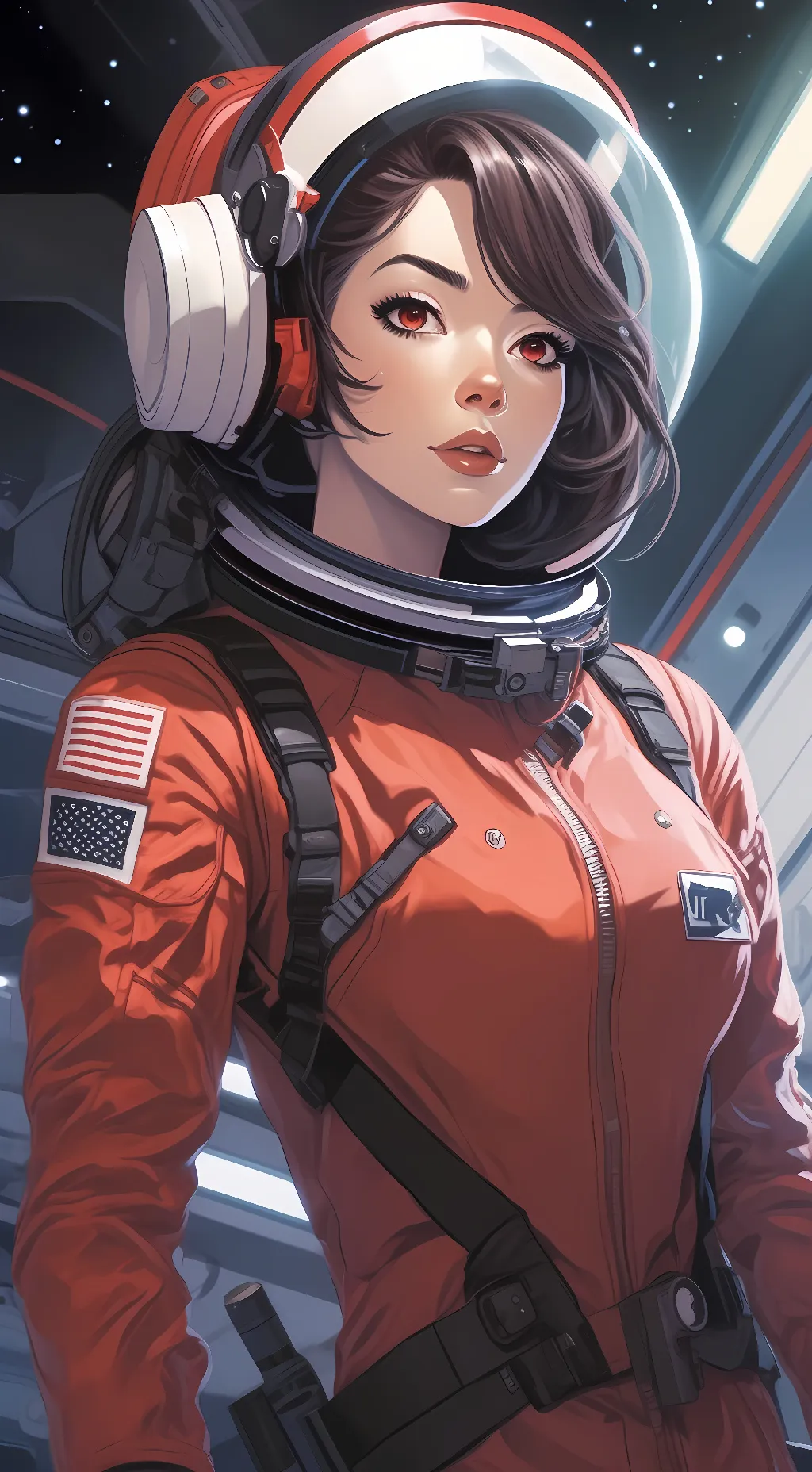 ai character: Red crewmate background
