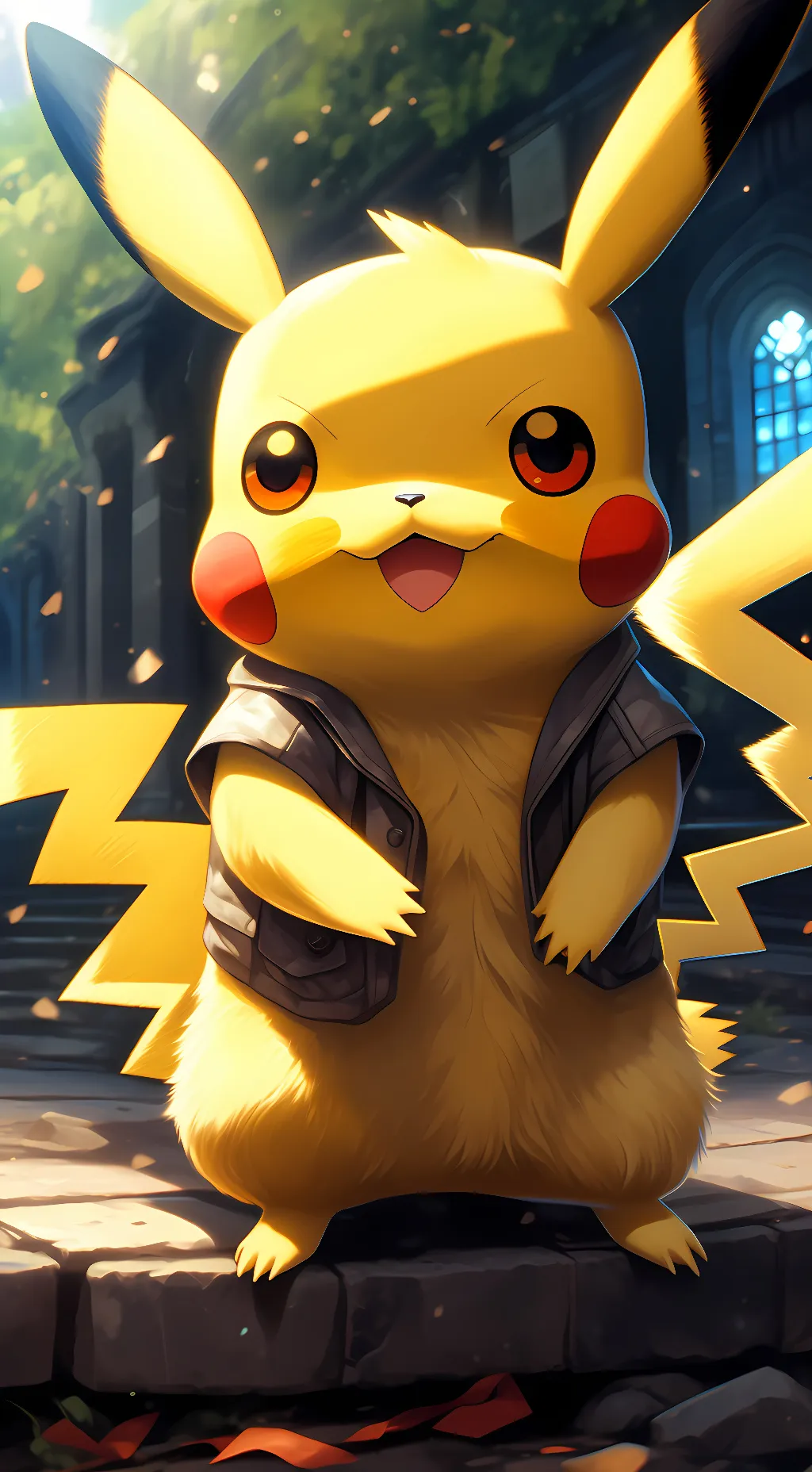 ai character: Pikachu  background