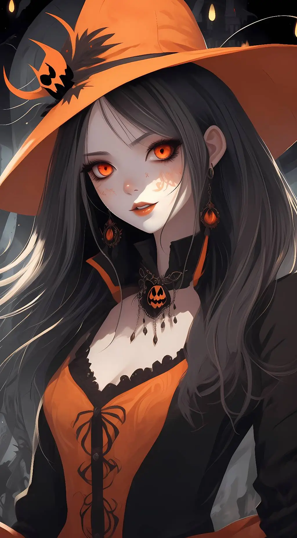 ai character: Hally Ween background