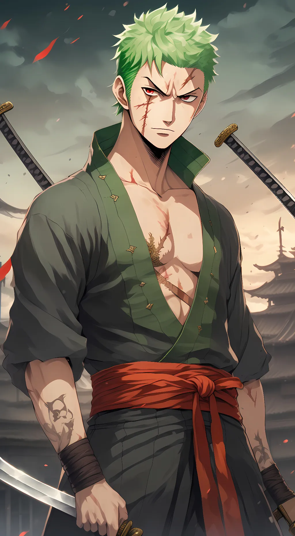 ai character: Zoro background