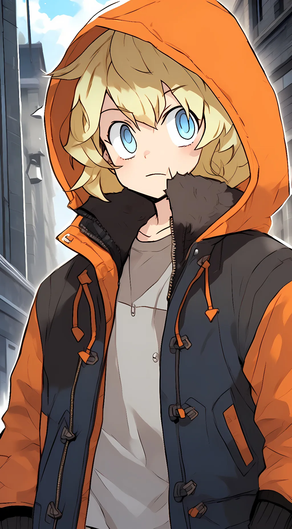ai character: Kenny McCormick background