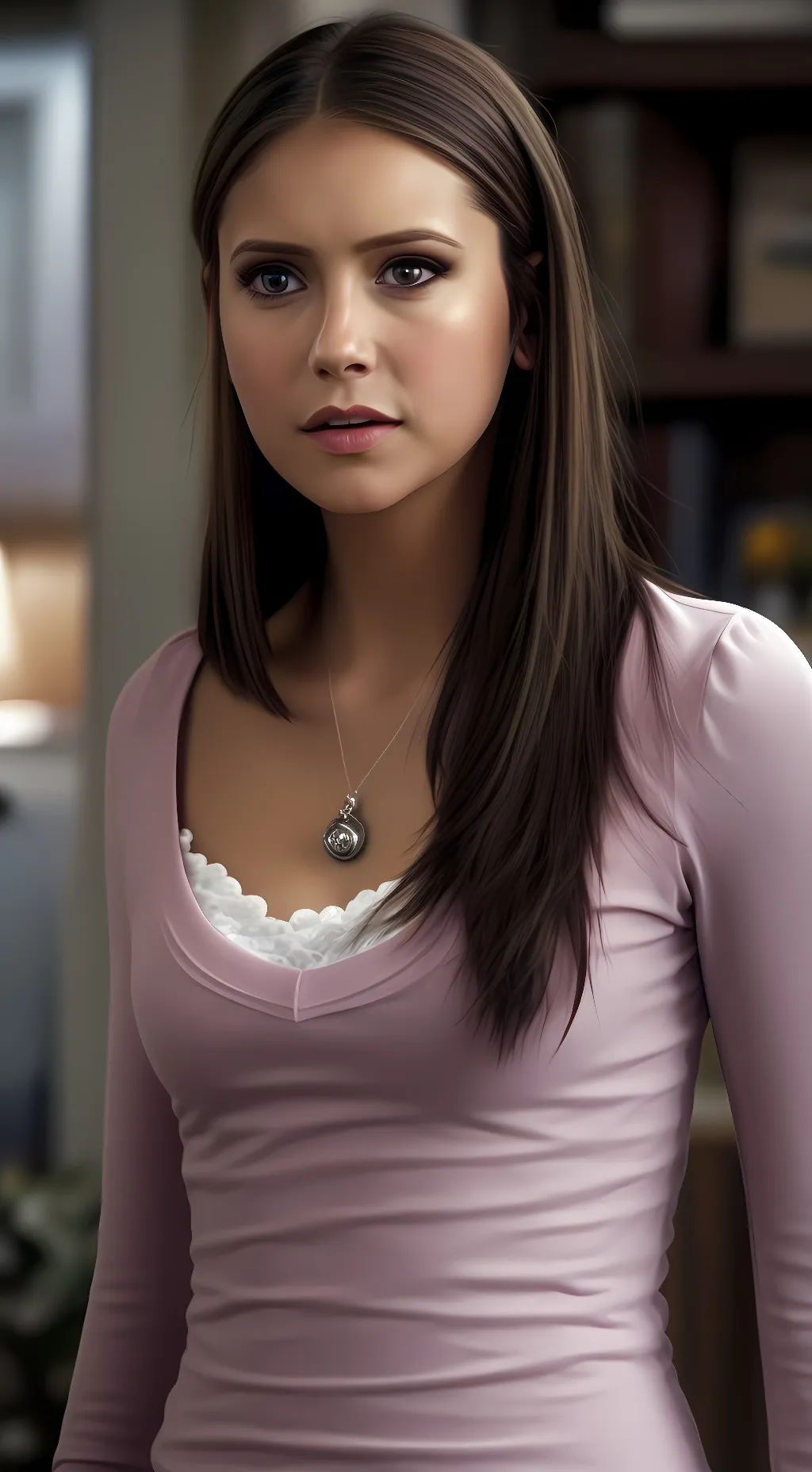 ai character: Elena Gilbert  background
