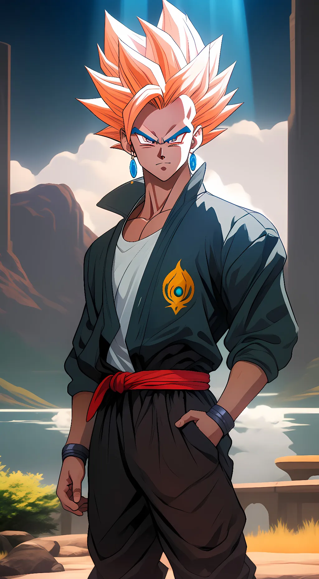 ai character: Gogeta  background