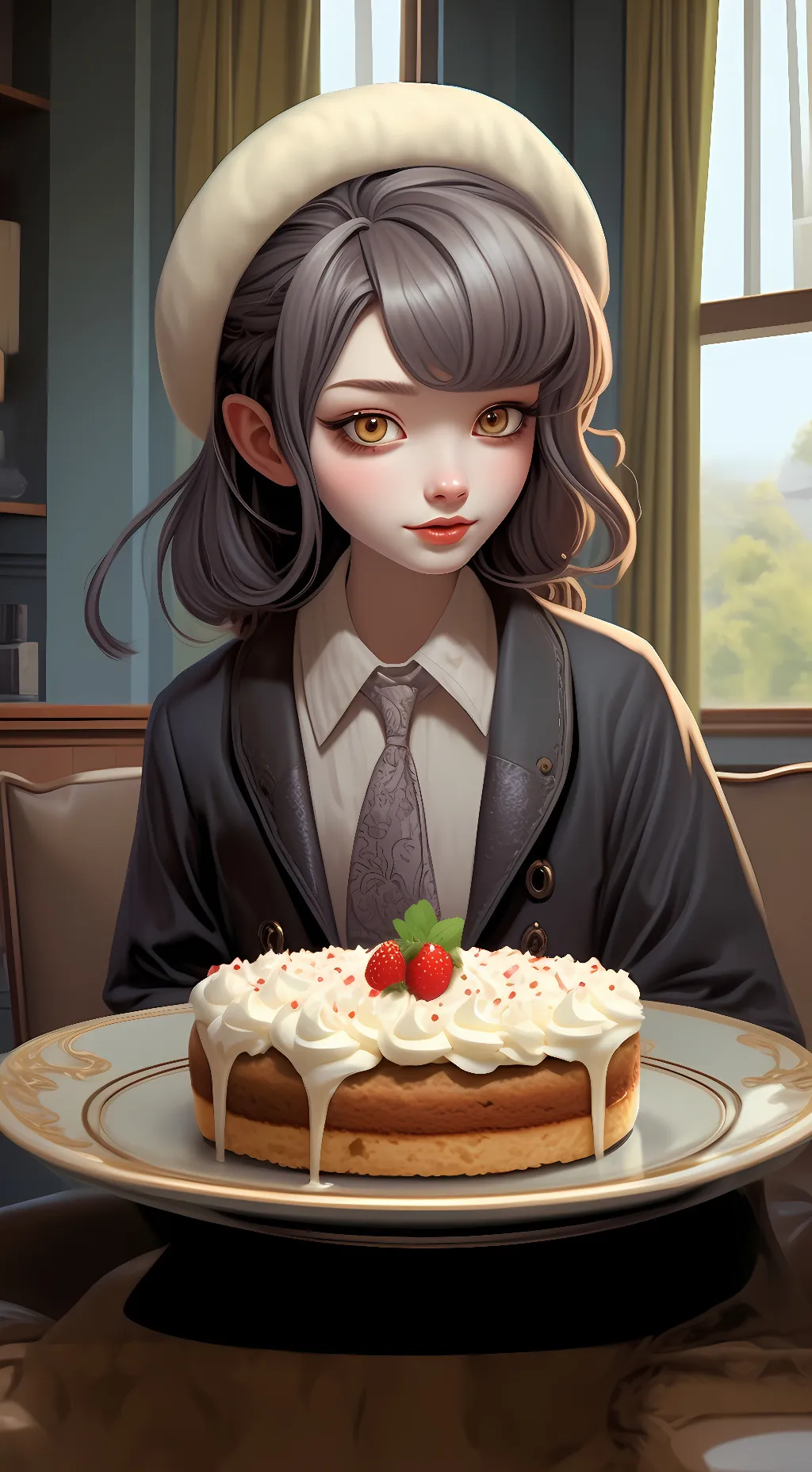 ai character: caek background